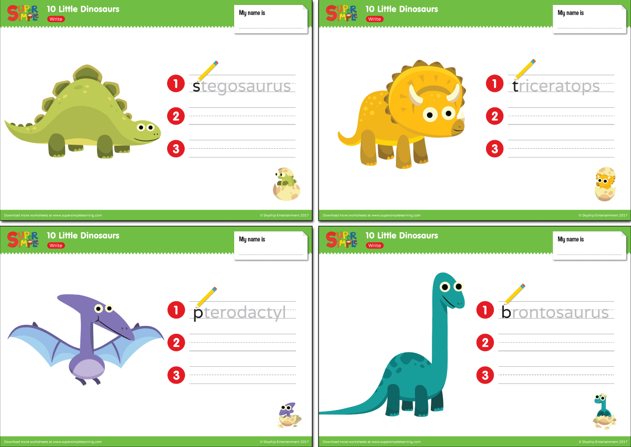 dinosaur phonics worksheets