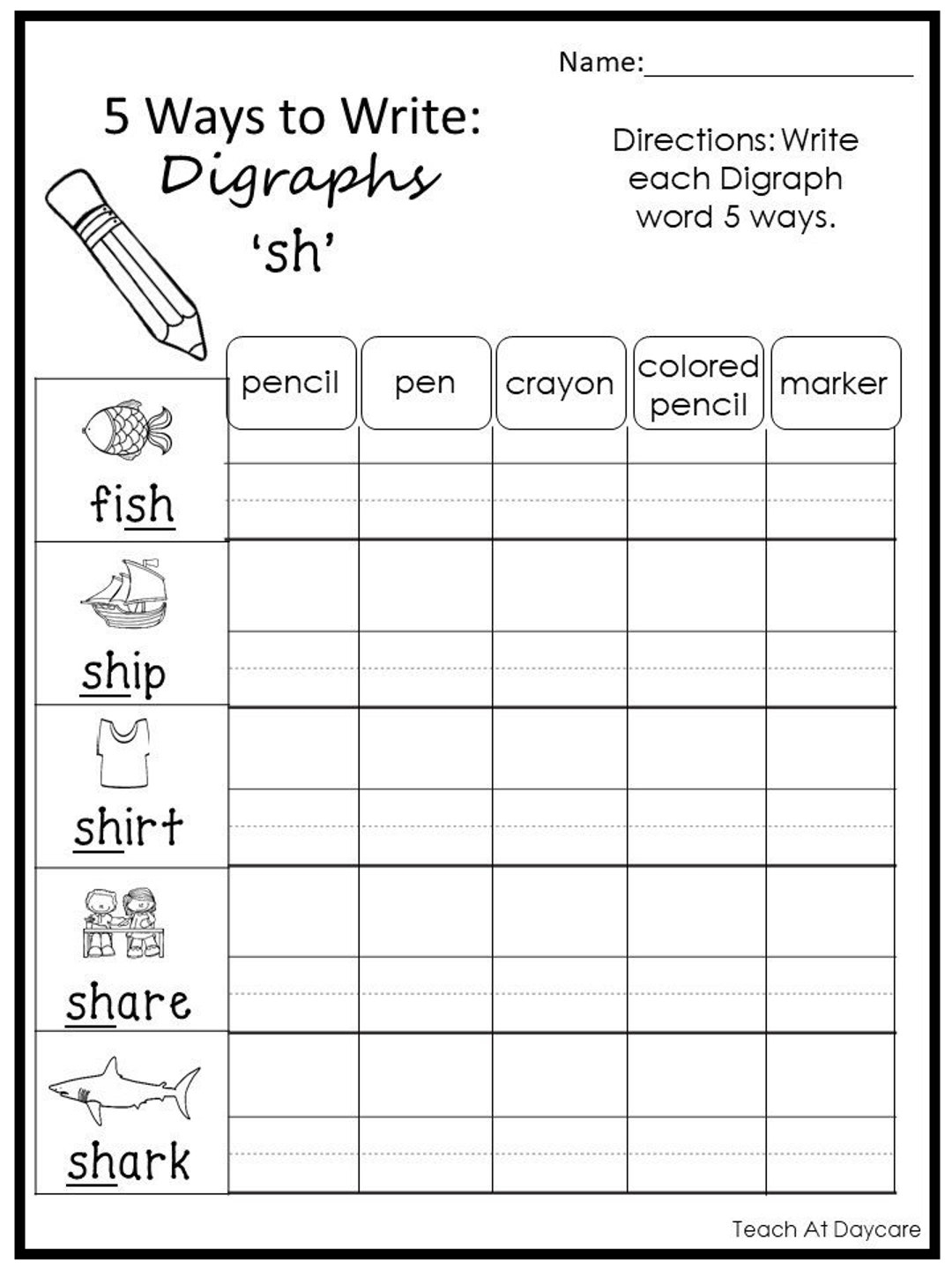 10 Printable 5 Ways To Write Digraphs Worksheets Kindergarten 2nd Grade ELA Worksheets Etsy 10 Printable 5 Ways To Write Digraphs Worksheets Kindergarten 2nd Grade ELA Worksheets Etsy