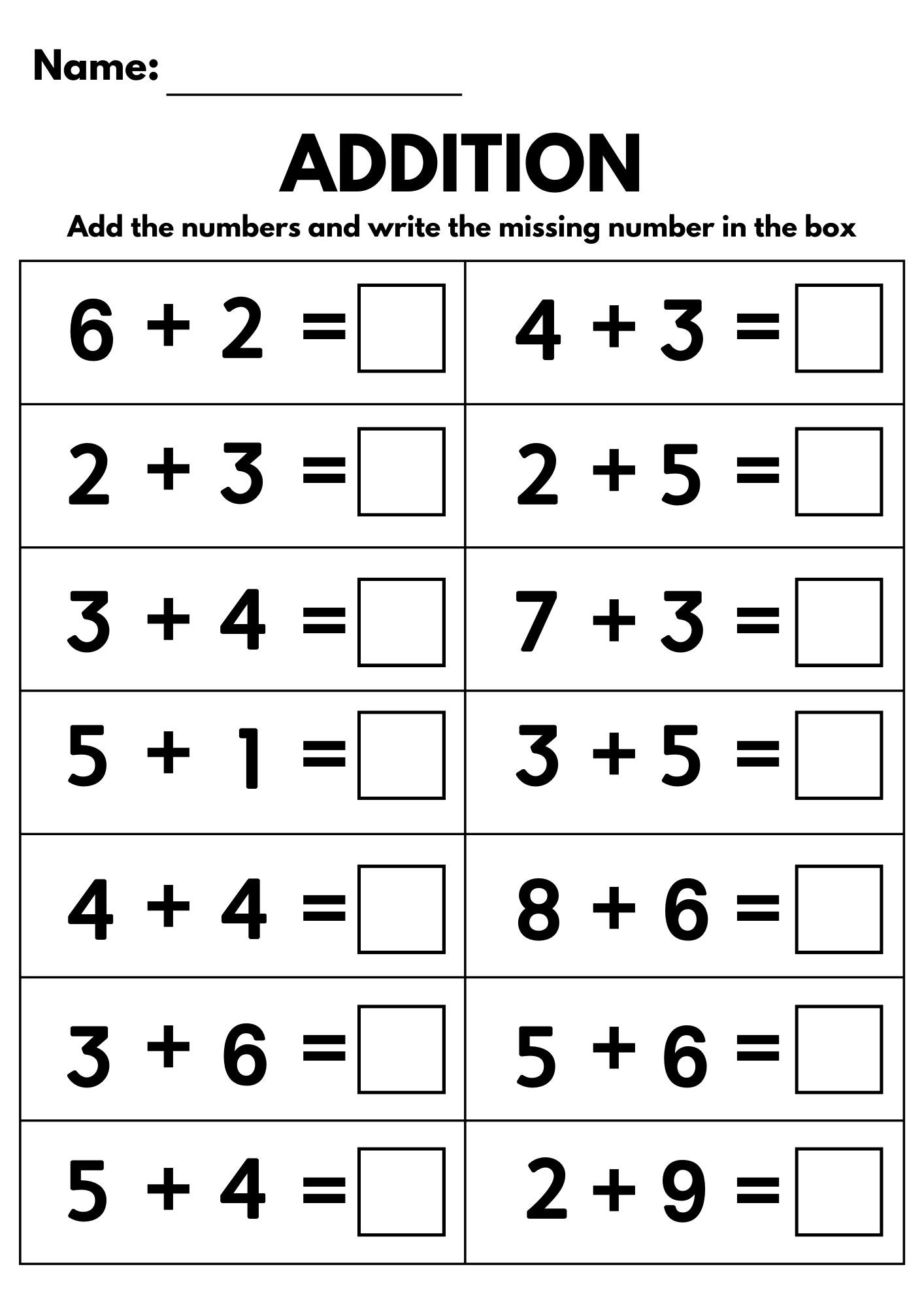 10 Printable Additition Fill In The Blanks Worksheets numbers 1 15 For Kindergarten 1st Grade 2nd Grade Math Addition Worksheets Etsy