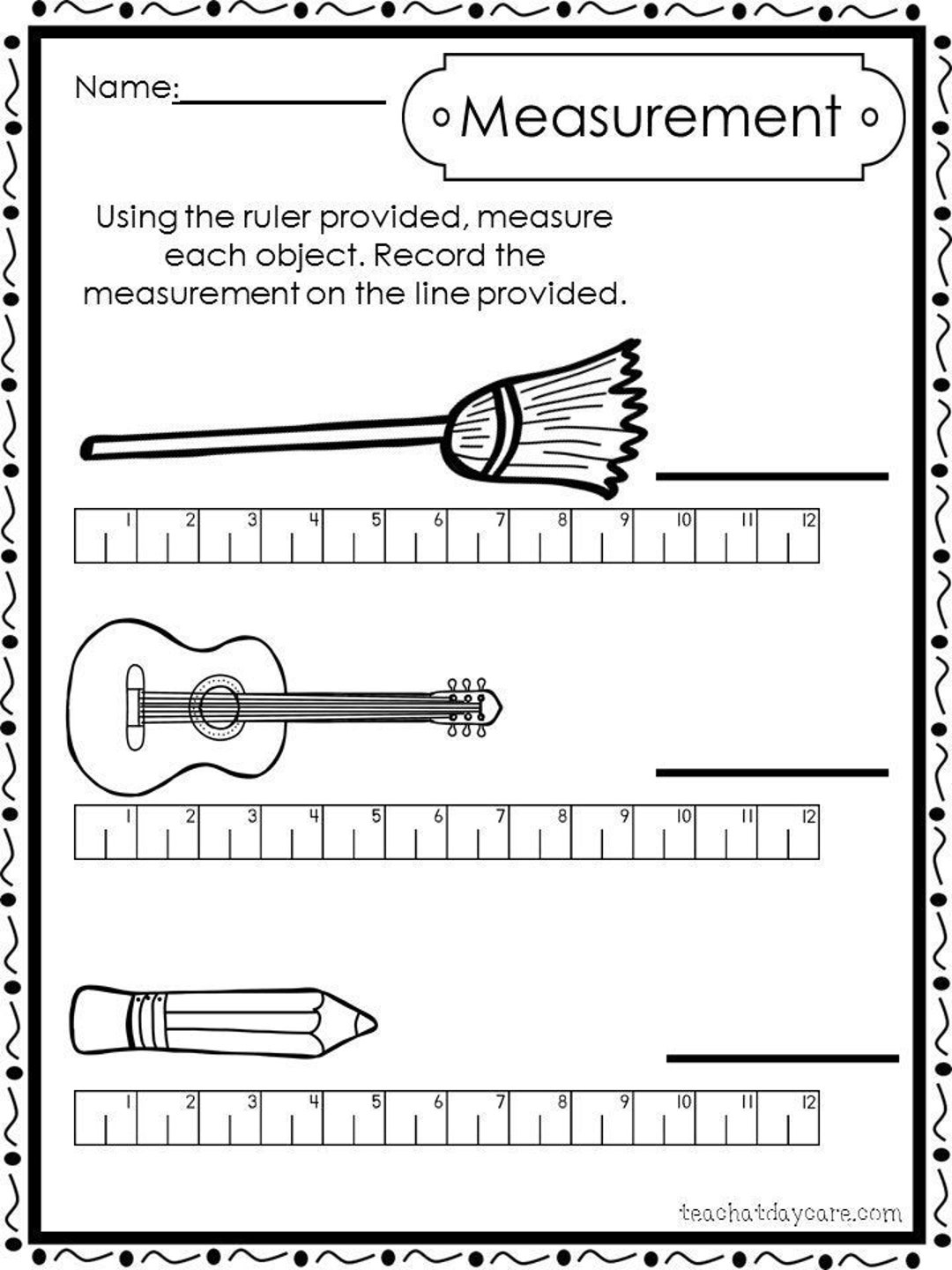 10 Printable Measuring With A Ruler Worksheets Preschool 1st Grade Math Etsy Israel 10 Printable Measuring With A Ruler Worksheets Preschool 1st Grade Math Etsy Israel