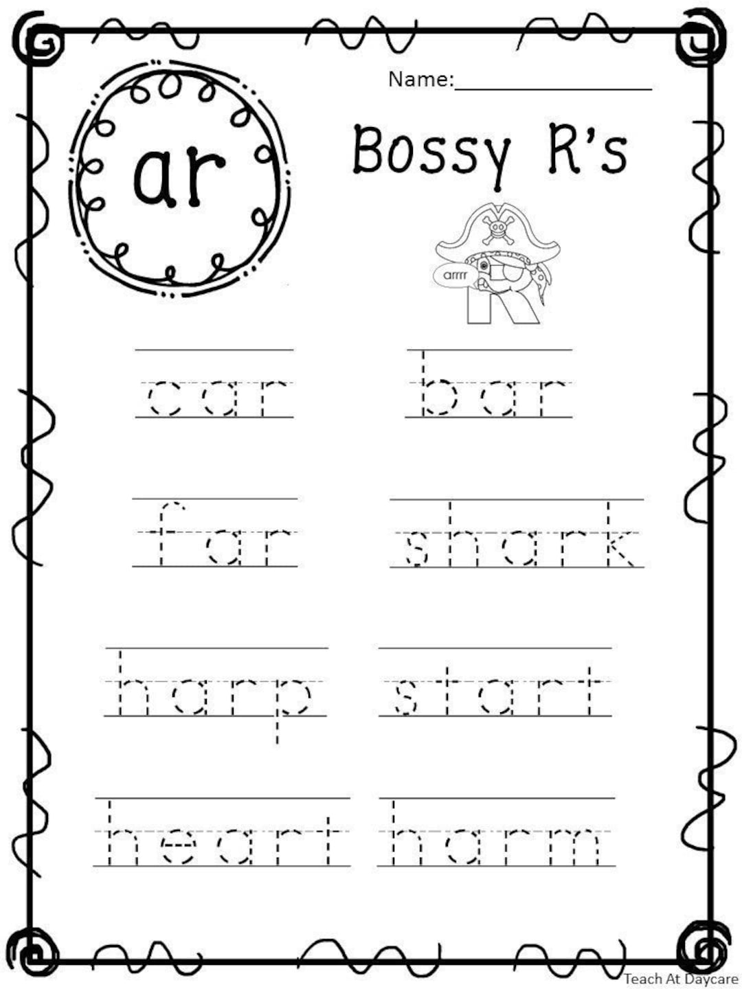 10 Printable R controlled Vowel Trace The Words Worksheets Kindergarten 2nd Grade ELA Worksheets Etsy Israel