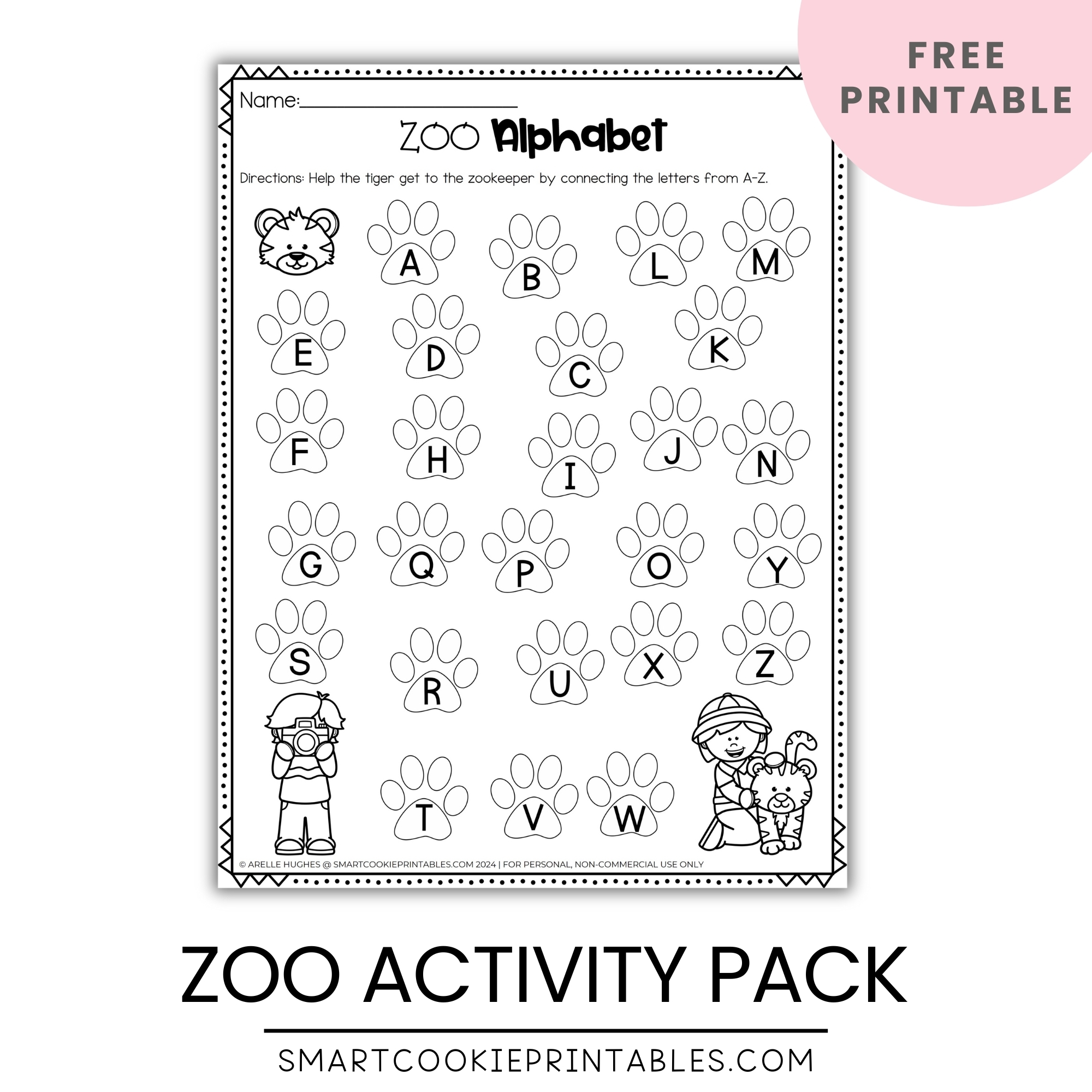 10 Zoo Animal Worksheets For Preschool And Kindergarten Free Printable Smart Cookie Printables