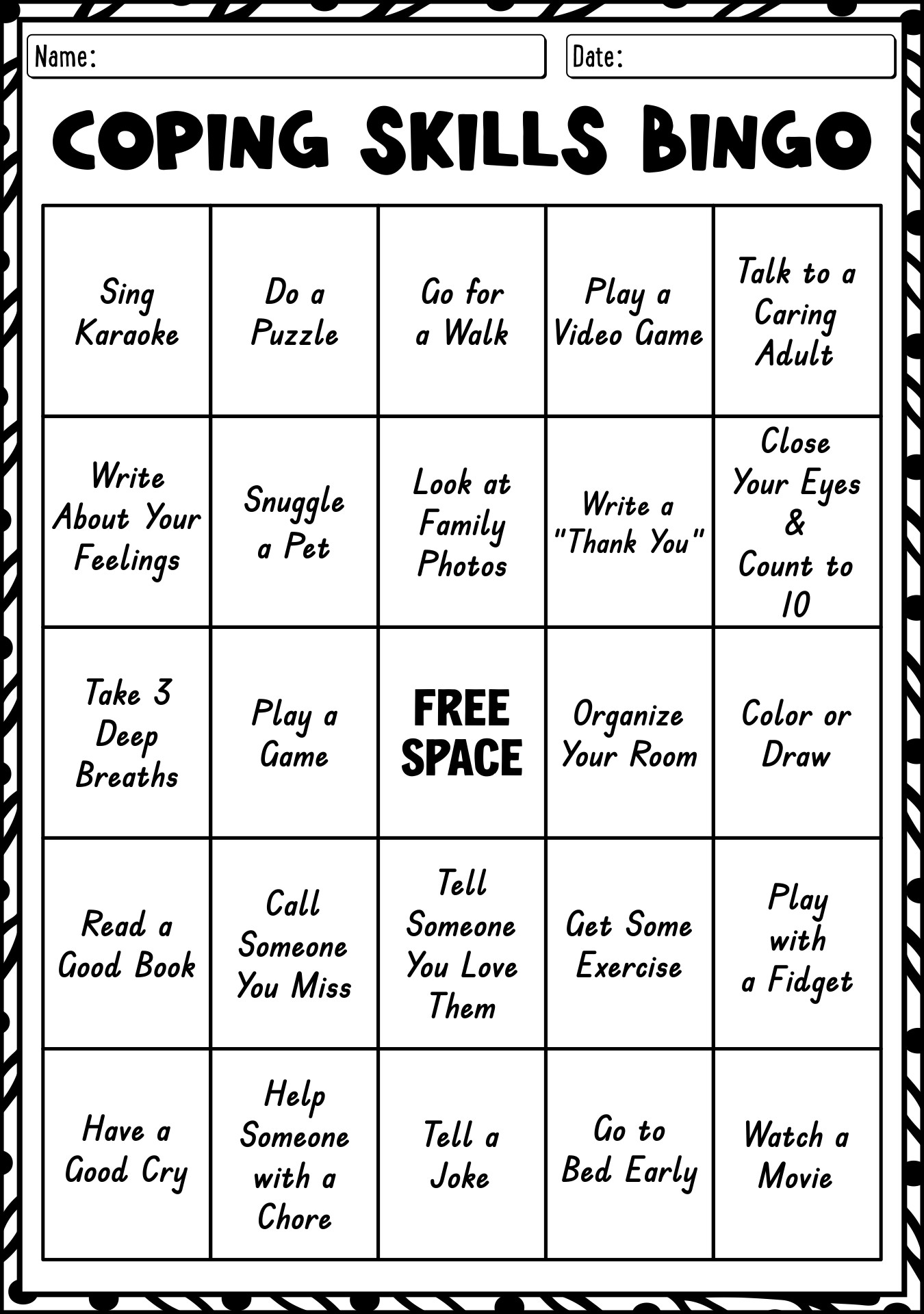 11 Free Printable Worksheets Coping Skills Free PDF At Worksheeto