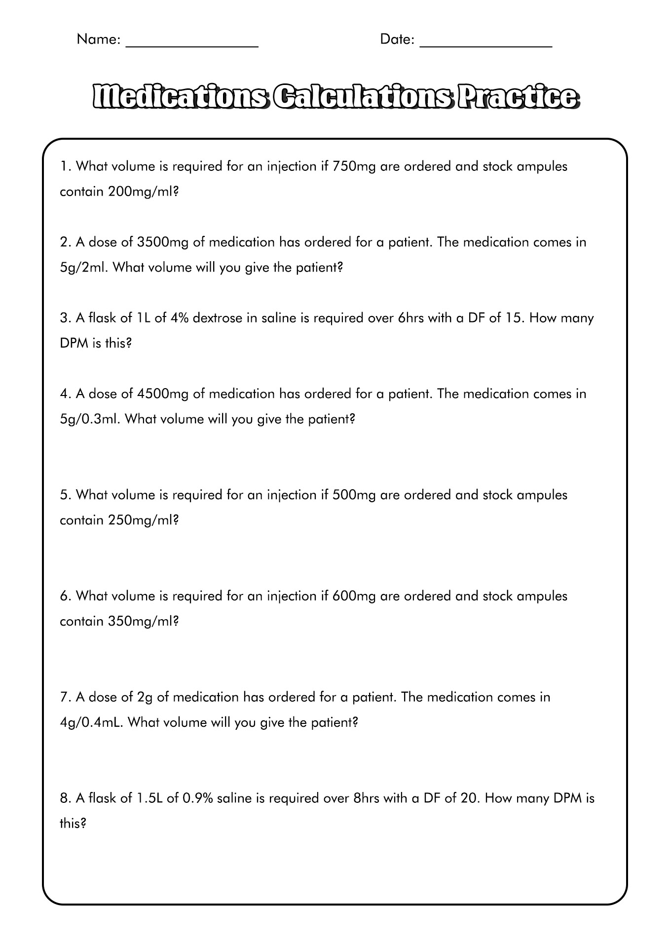 11 Med Math Worksheets Free PDF At Worksheeto