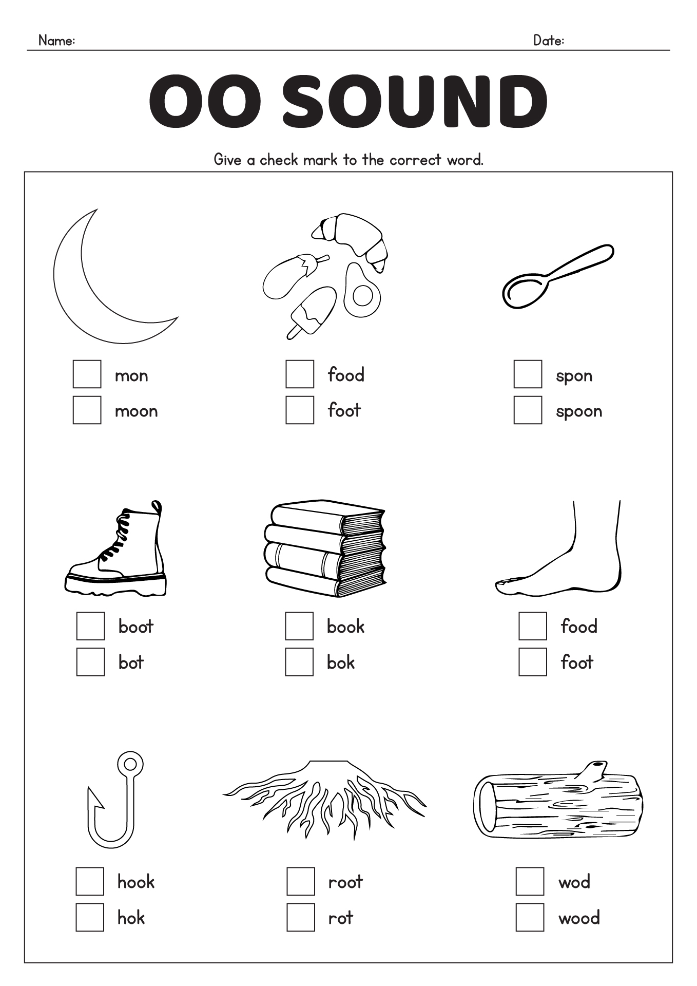 11 Phonics Oo Words Worksheets For First Grade Free PDF At Worksheeto