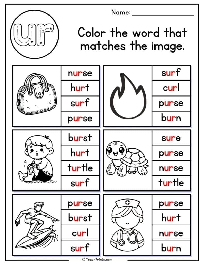 11 ur Worksheets Free PDF Printables Teach Prints