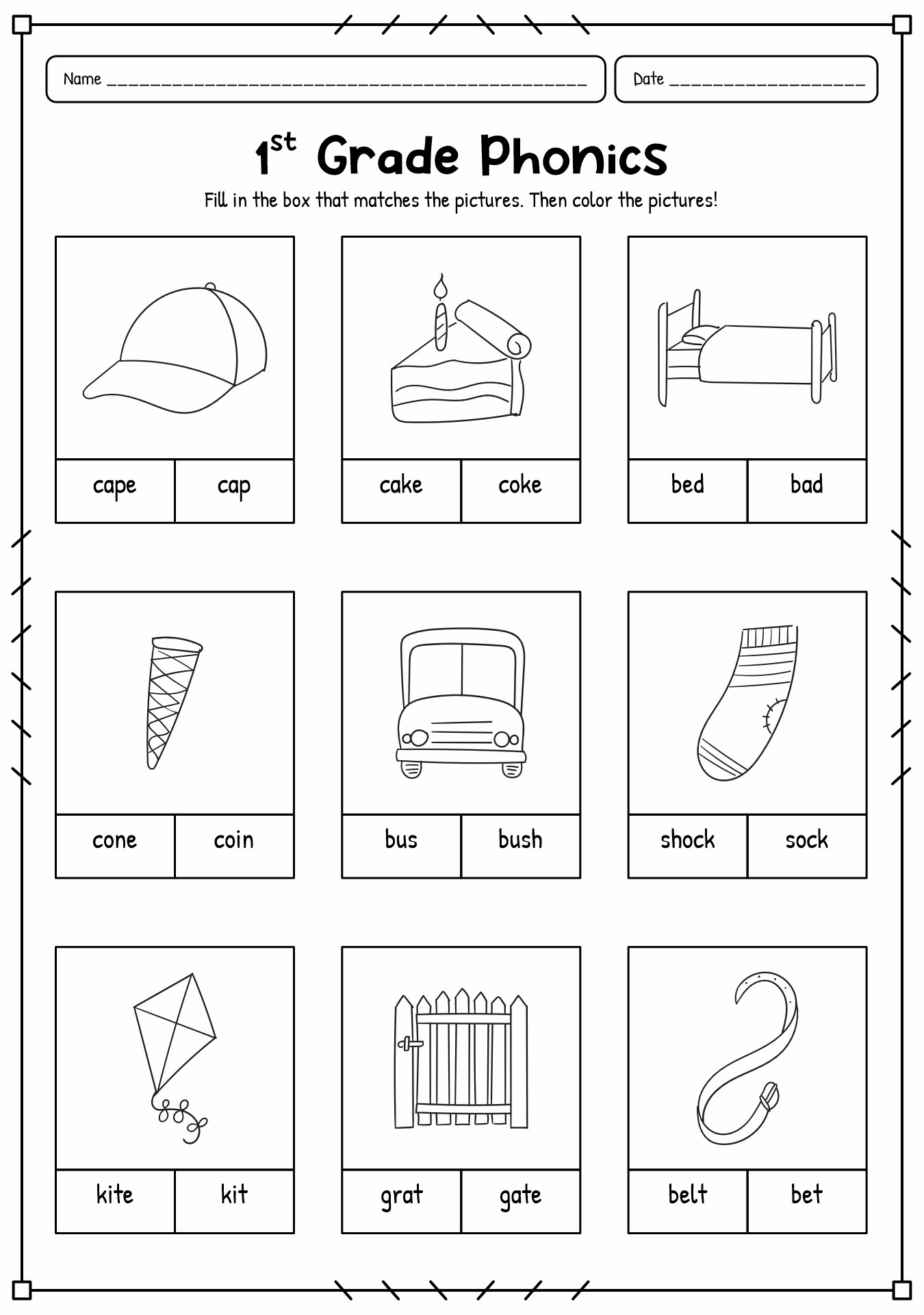 12 First Grade Phonics Printable Worksheet Free PDF At Worksheeto