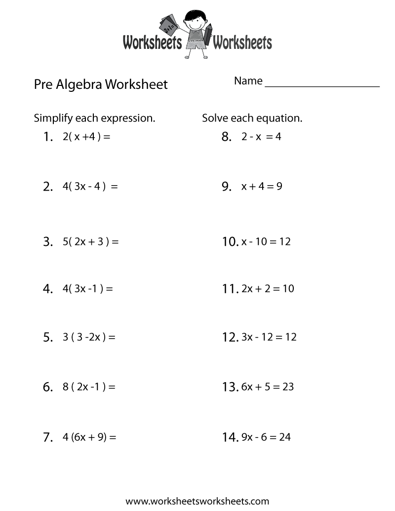 15 Pre Algebra 7th Grade Math Worksheets 15 Pre Algebra 7th Grade Math Worksheets