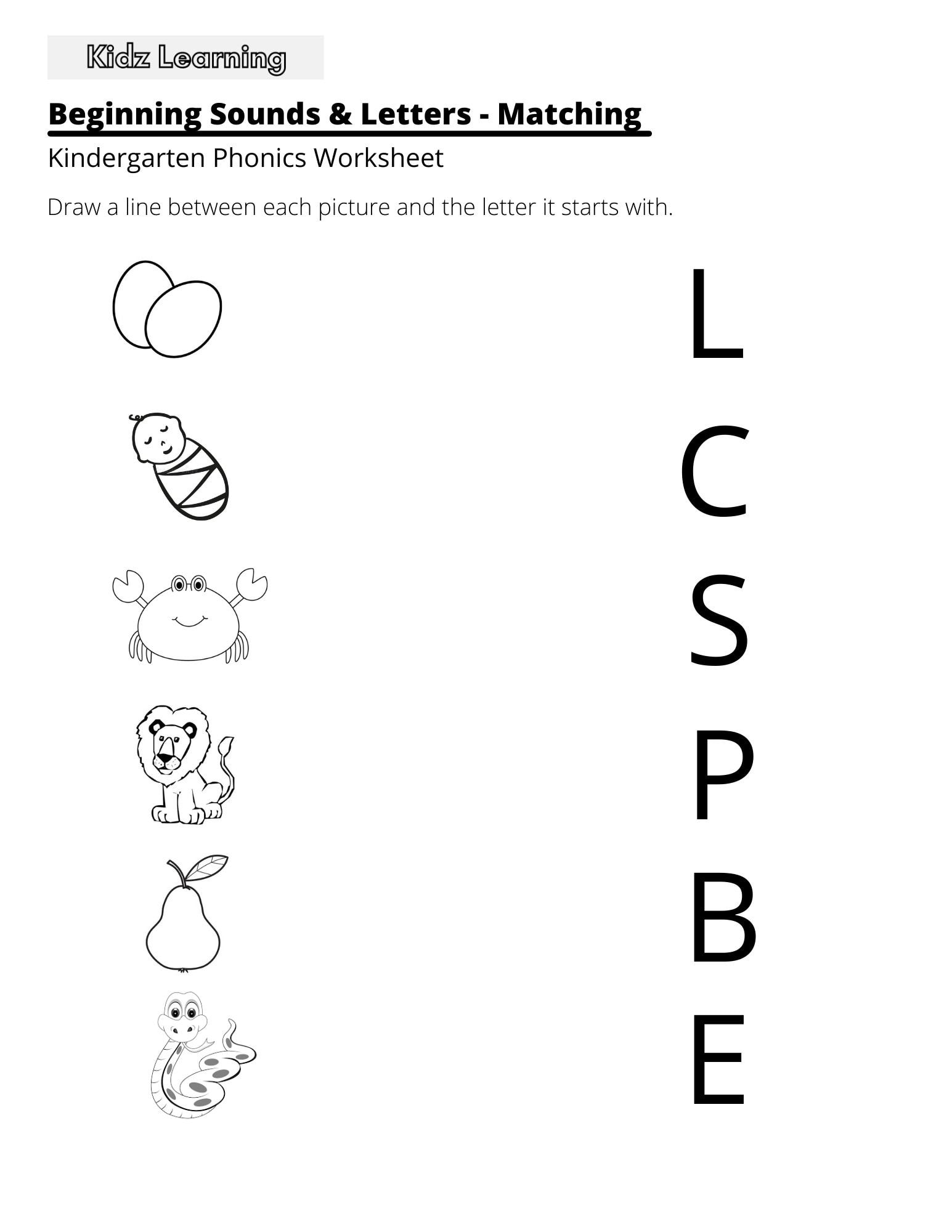 15 Printable Beginning Sounds Worksheets Preschool 1st Grade Phonics And Literacy Etsy