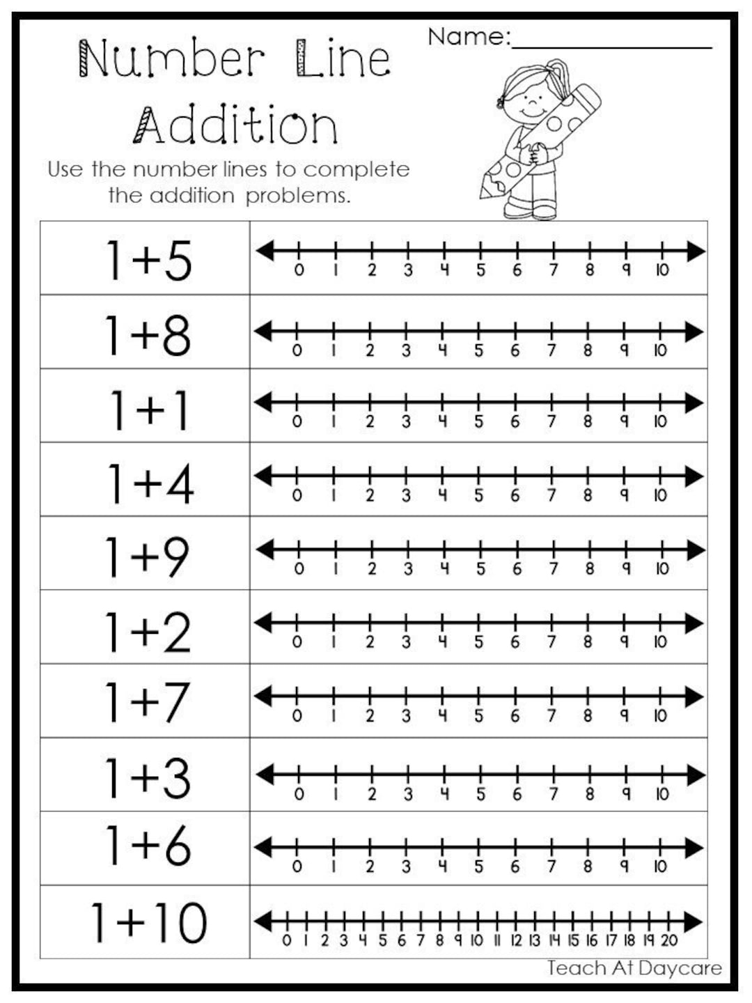 15 Printable Number Line Adding Worksheets Numbers 1 10 Preschool 1st Grade Math Etsy 15 Printable Number Line Adding Worksheets Numbers 1 10 Preschool 1st Grade Math Etsy