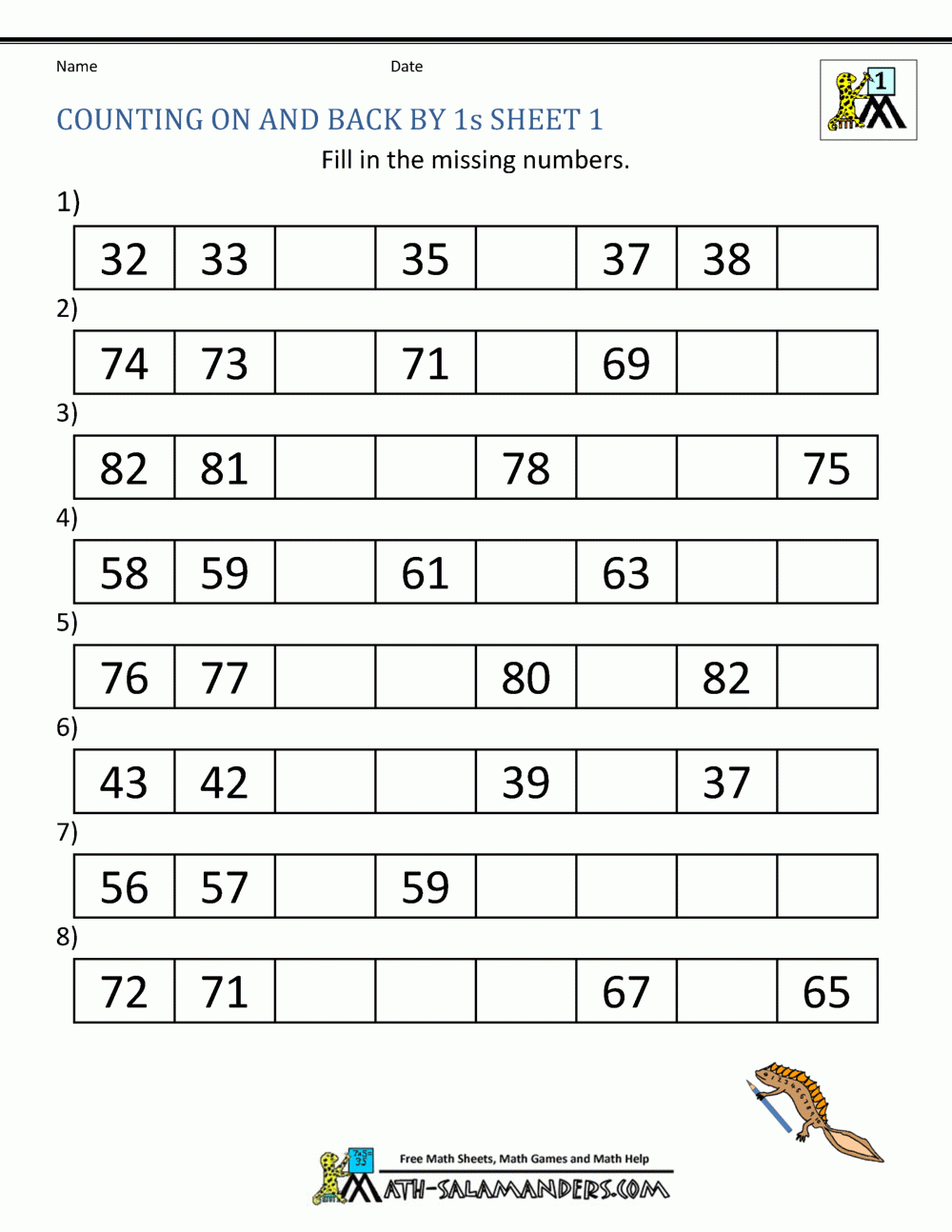 1st Grade Math Worksheets Counting By 1s And 10s 1st Grade Math Worksheets Counting By 1s And 10s