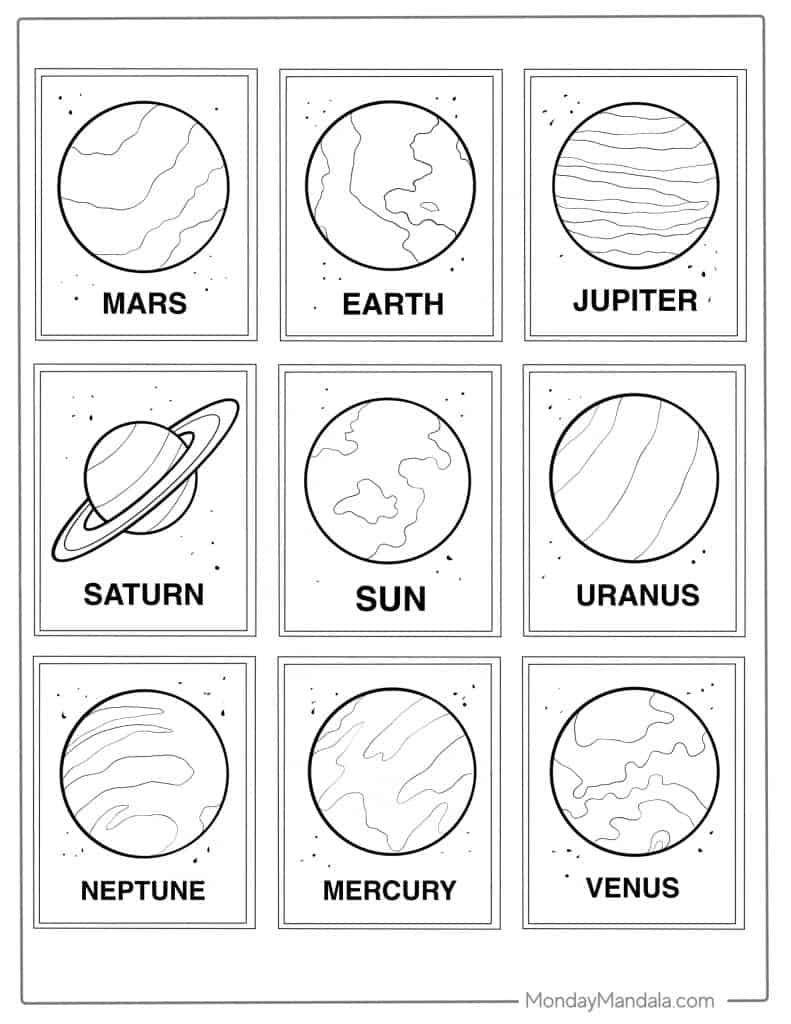 20 Solar System Coloring Pages Free PDF Printables
