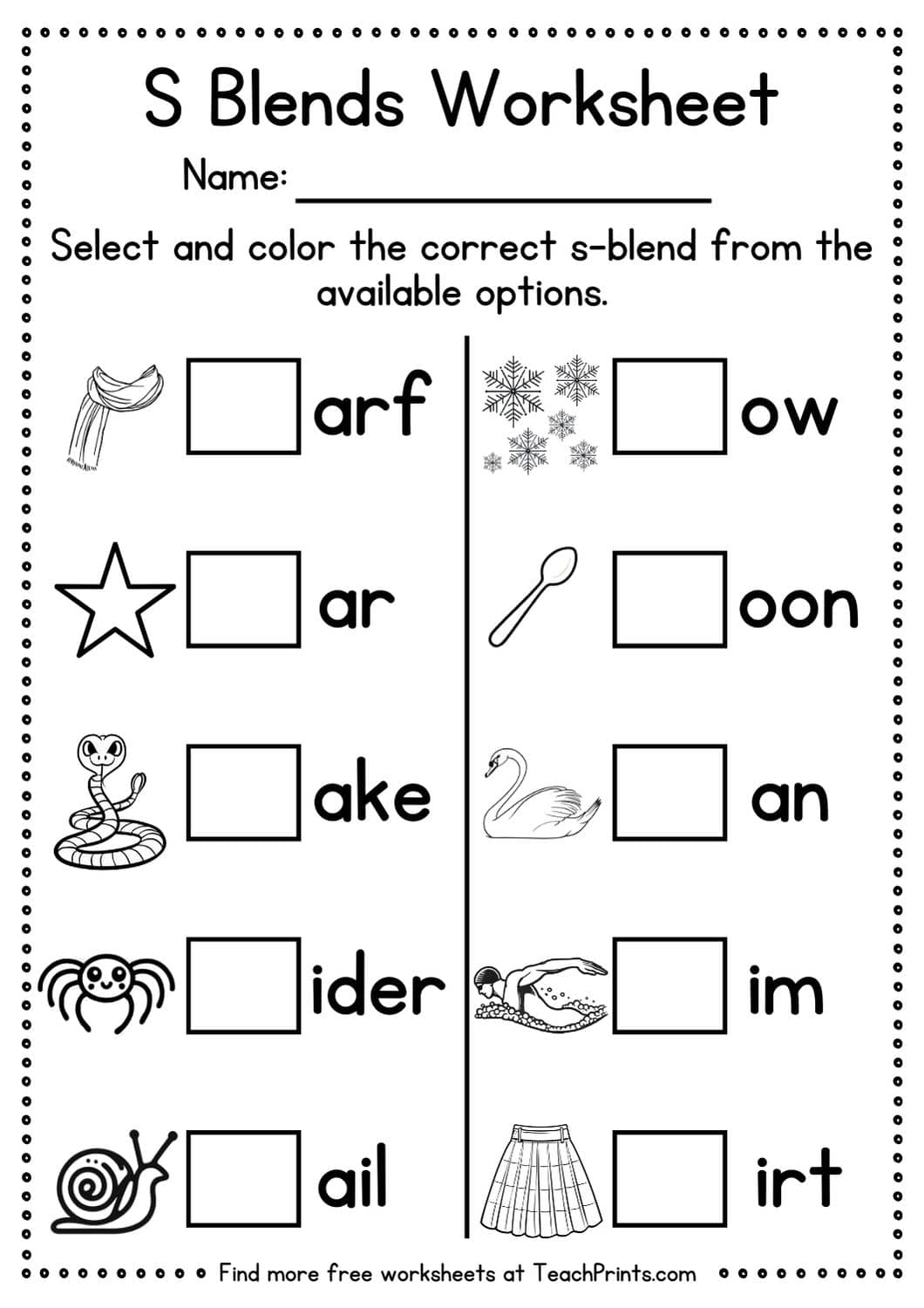 22 Free Blends Worksheets Teach Prints 22 Free Blends Worksheets Teach Prints