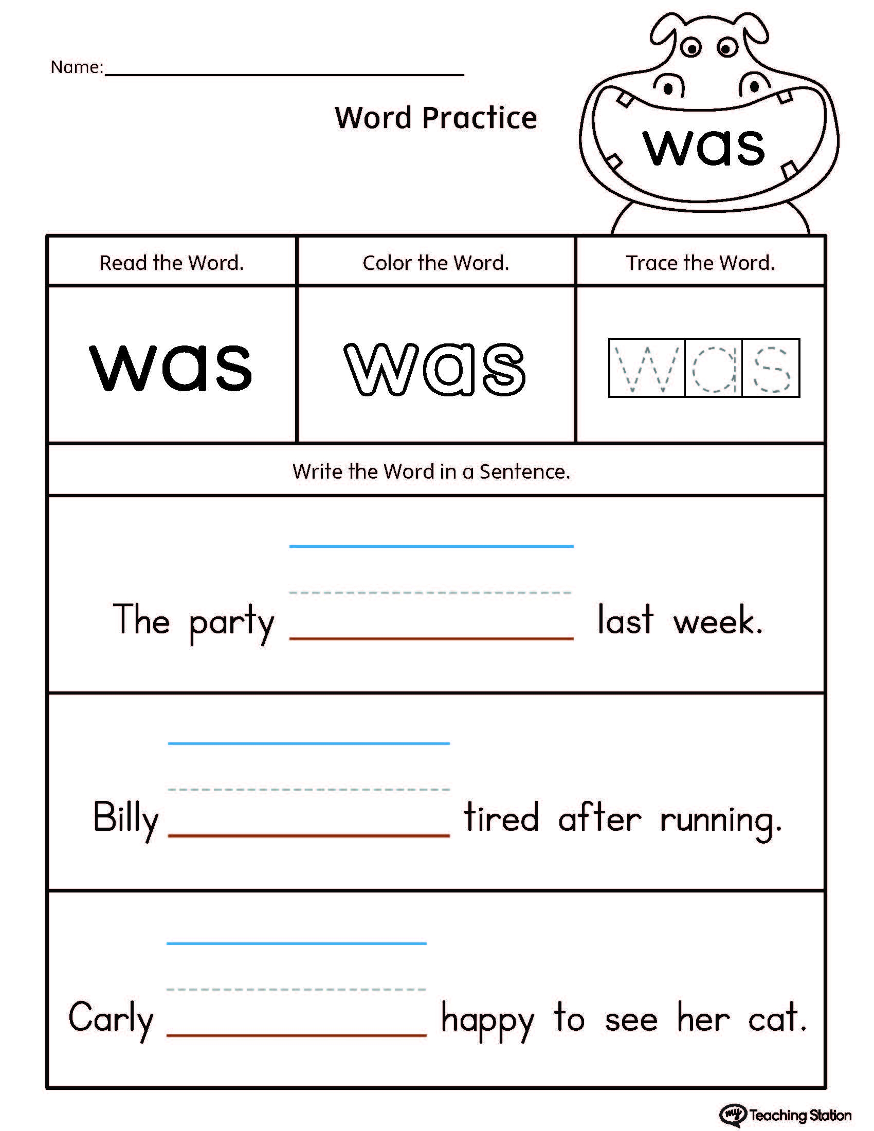 beginner kindergarten sight word sentences worksheets
