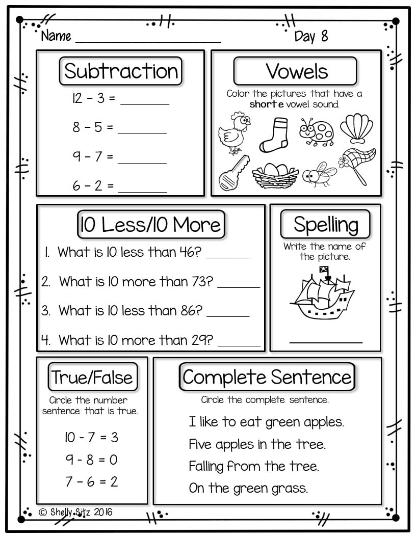 2nd Grade Morning Work Freebies And More Second Grade Teaching Blog