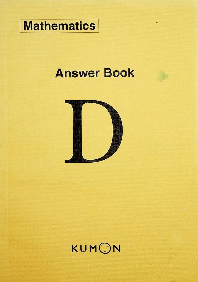 3 X Kumon Maths Answer Books C D E School Education Mathematics Study Learnin EBay