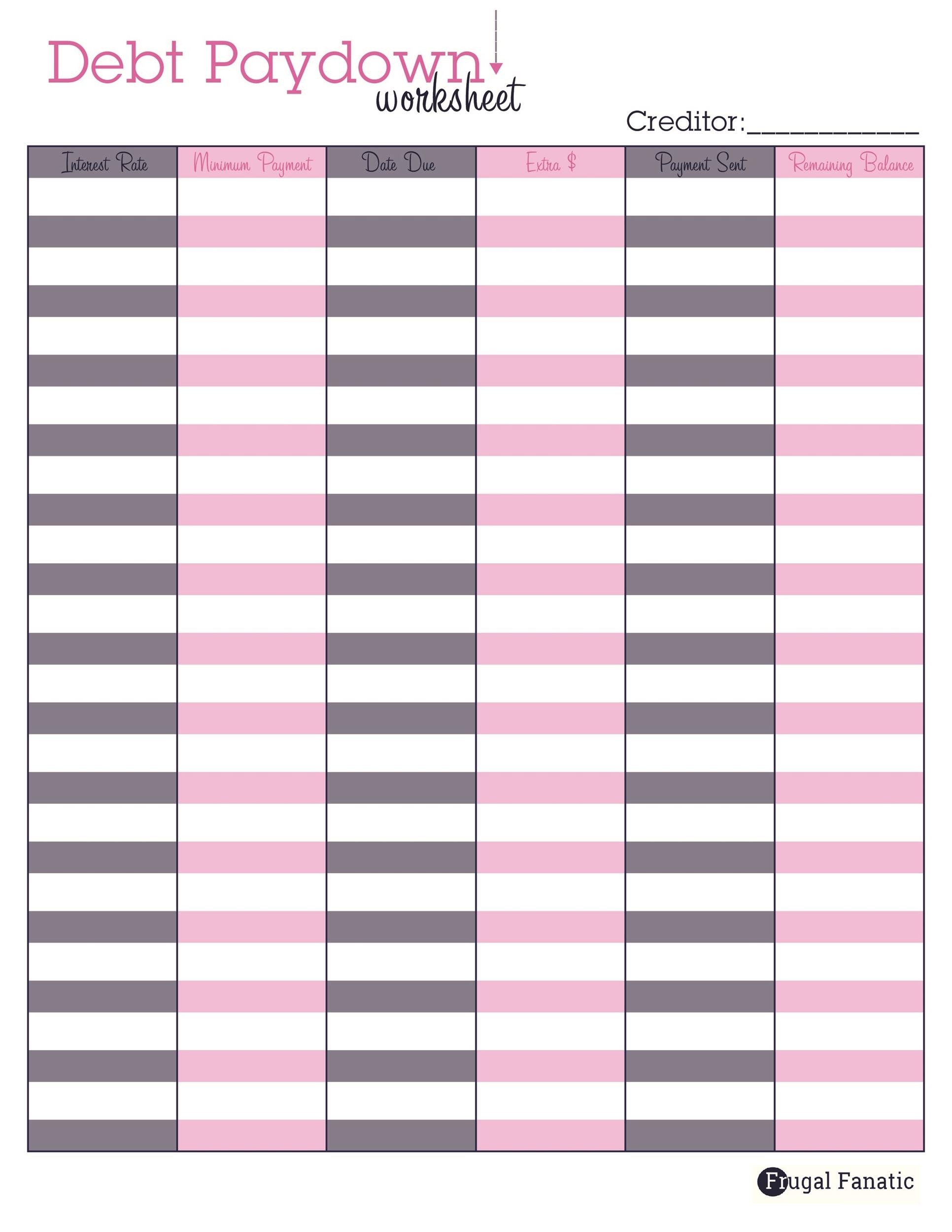 38 Debt Snowball Spreadsheets Forms Calculators 