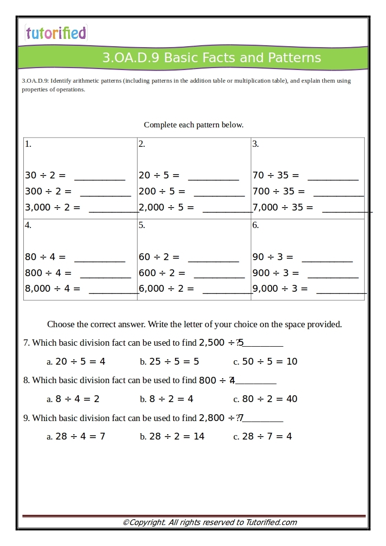 3rd Grade Common Core Math Worksheets 3rd Grade Common Core Math Worksheets