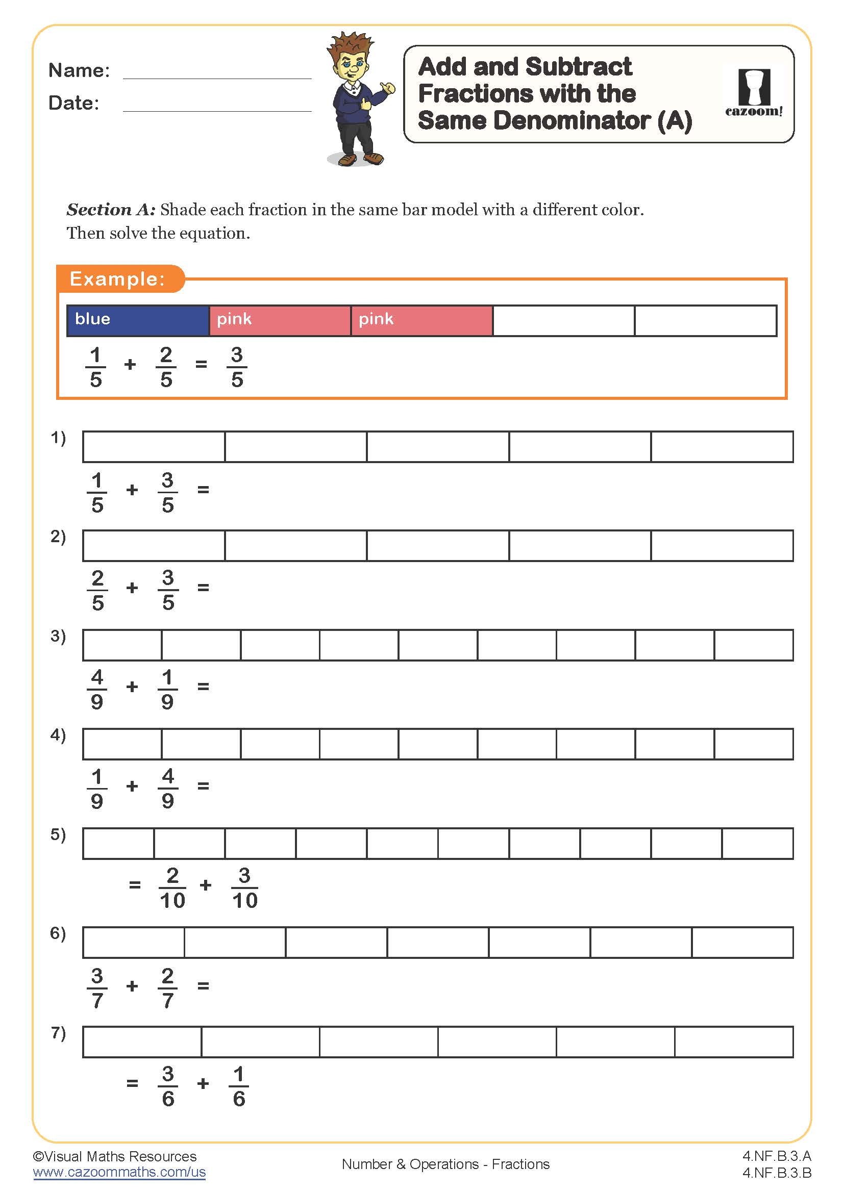 grade 4 math worksheets - pdf
