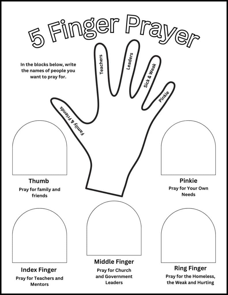 free printable prayer worksheets