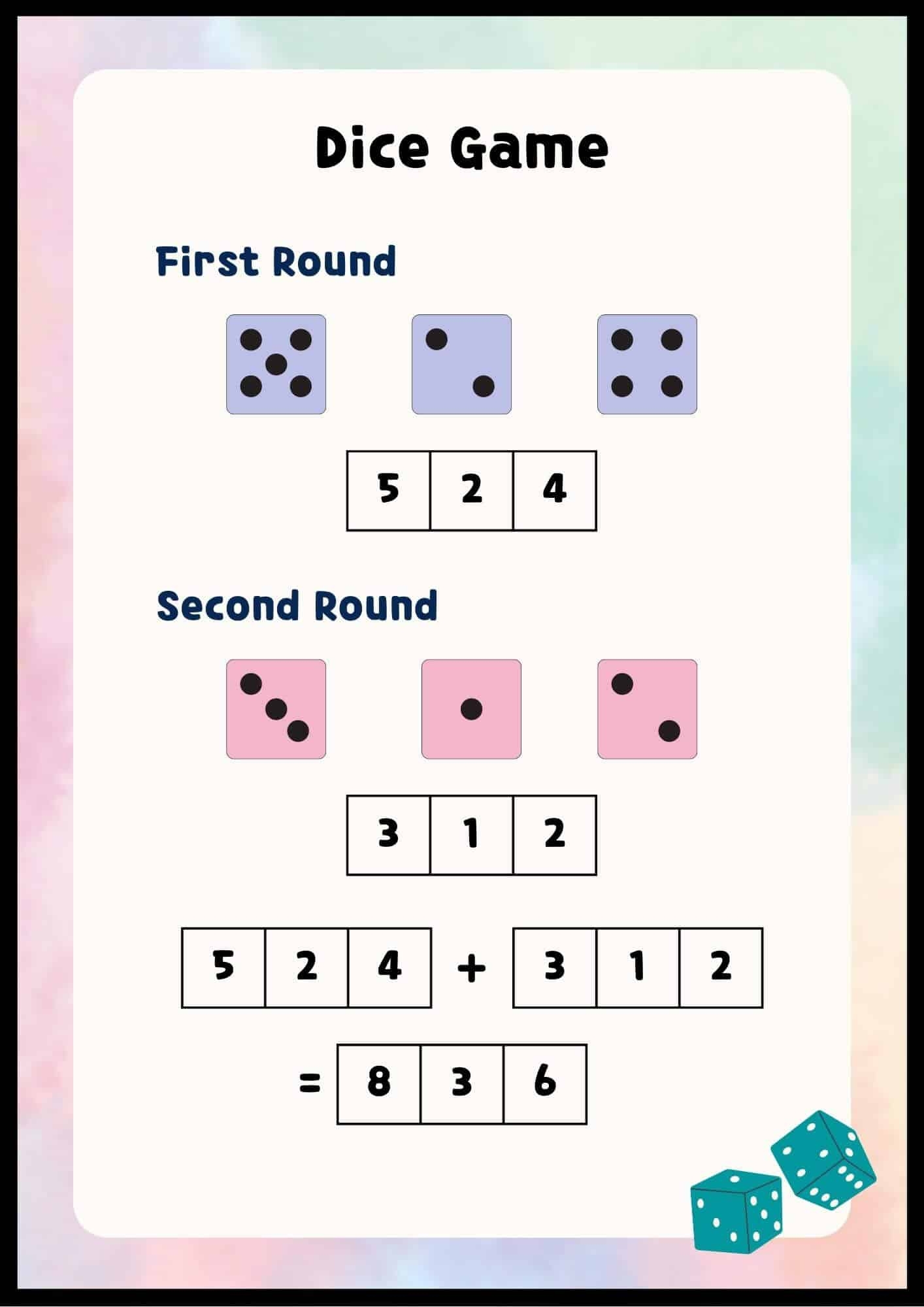 5 Free Worksheets On 3 Digit Addition Game 5 Free Worksheets On 3 Digit Addition Game