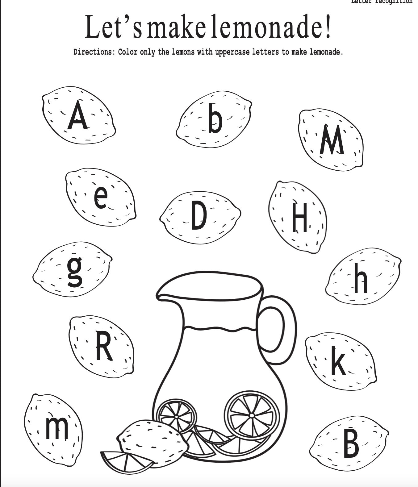 kindergarten coloring worksheets