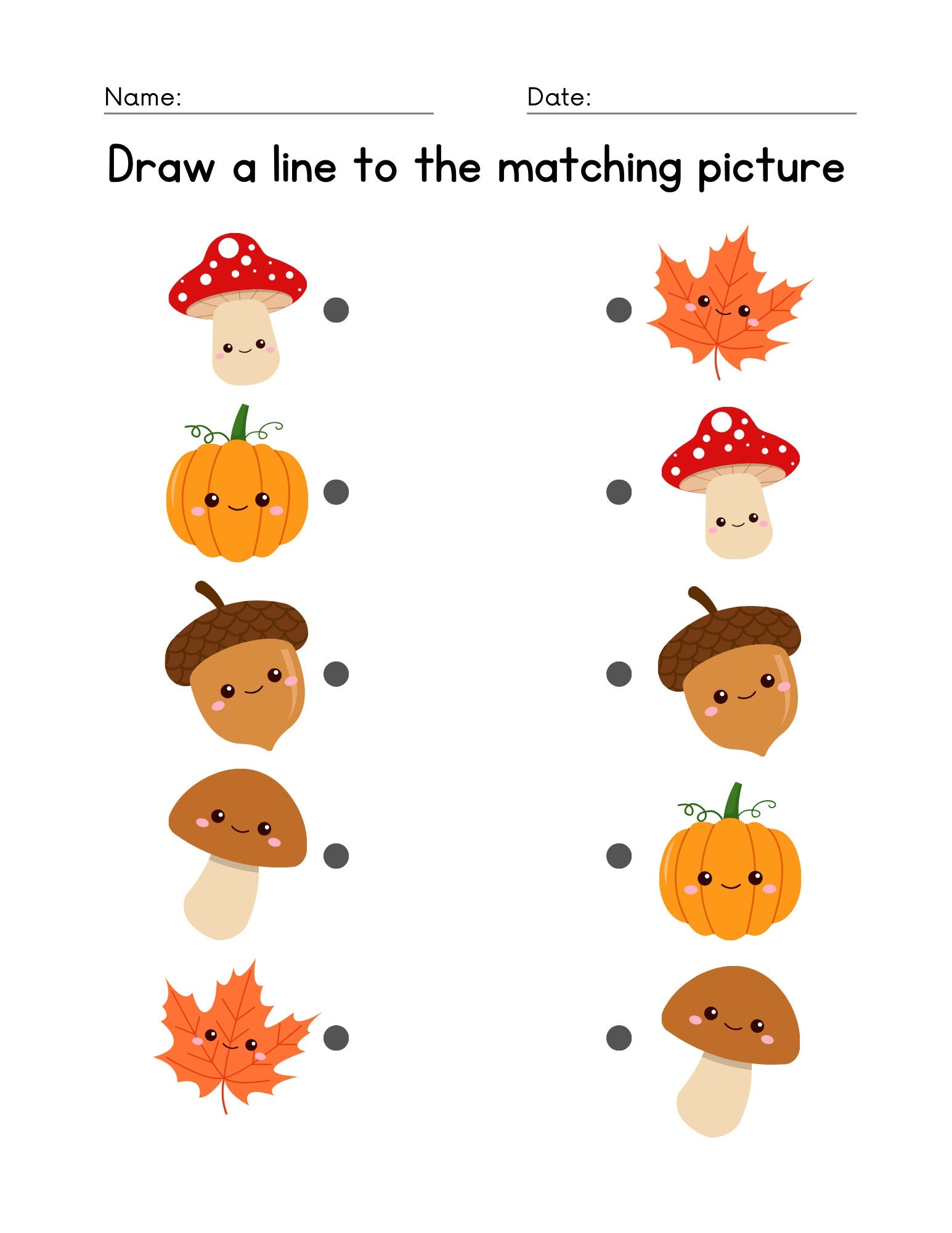 50 Printable Matching Worksheets Match The Picture Kindergarten Preschool Activity Busybook Educational Pages Teaching Resources Etsy Denmark