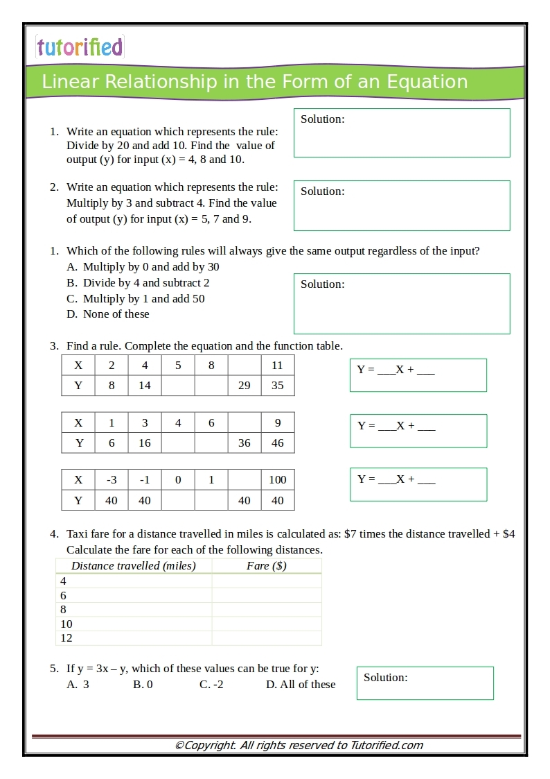 math worksheets for 5th grade