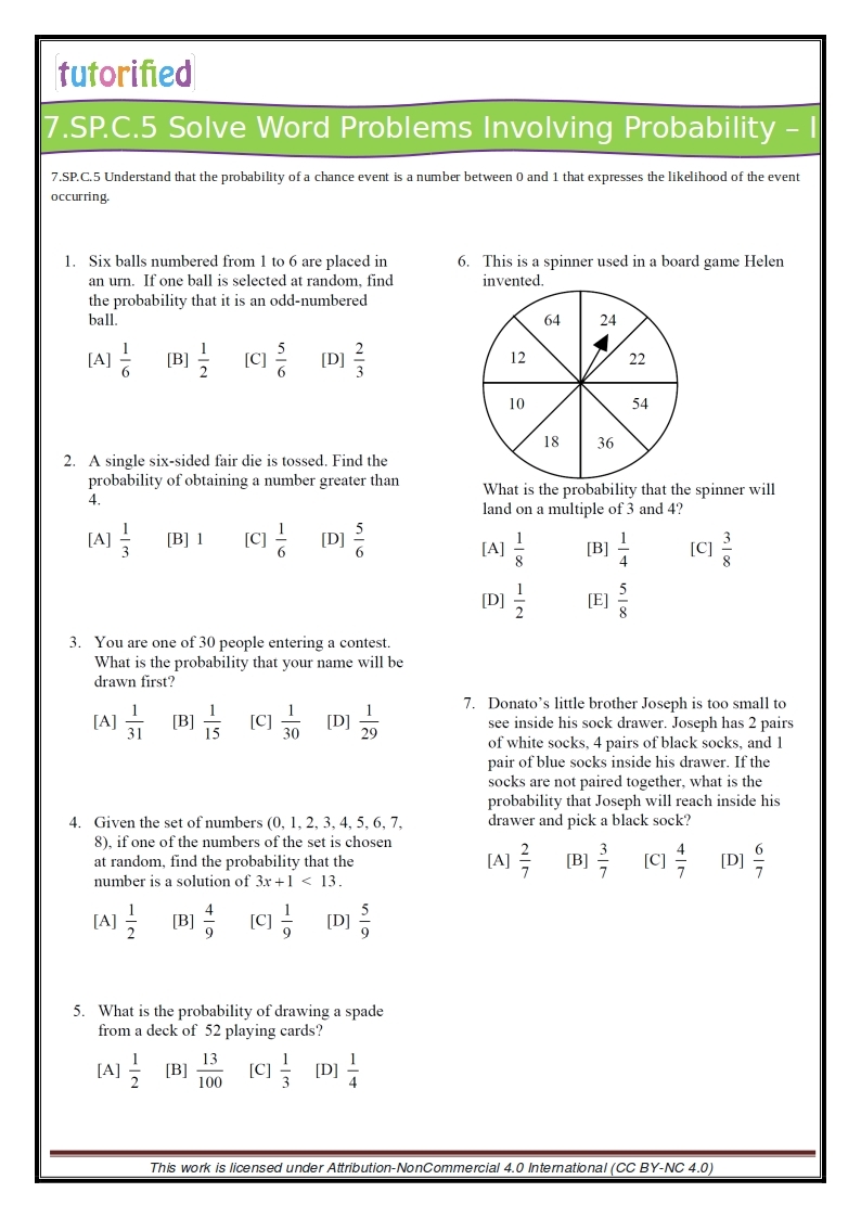 7th Grade Common Core Math Worksheets 7th Grade Common Core Math Worksheets