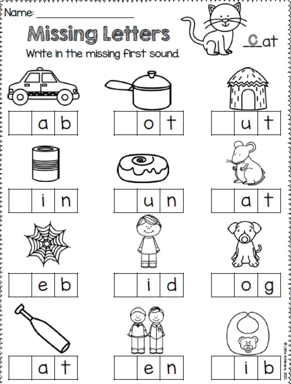 8 Missing Letters Ideas Missing Letter Worksheets Letter Worksheets Kindergarten Worksheets