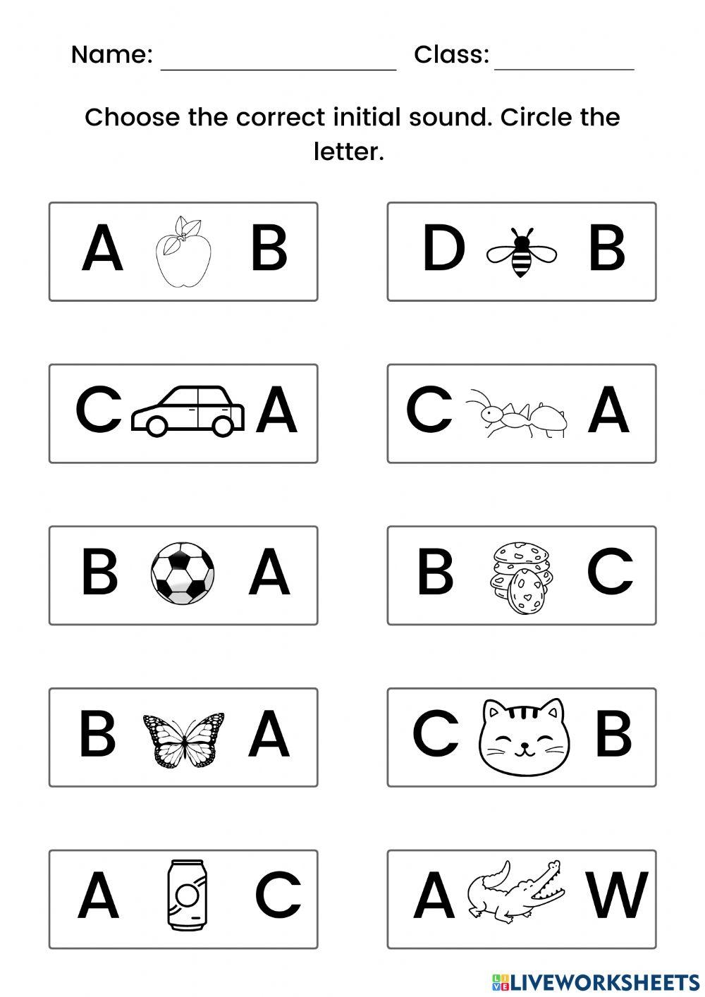 A B C Phonics Worksheet Worksheet Worksheets Library