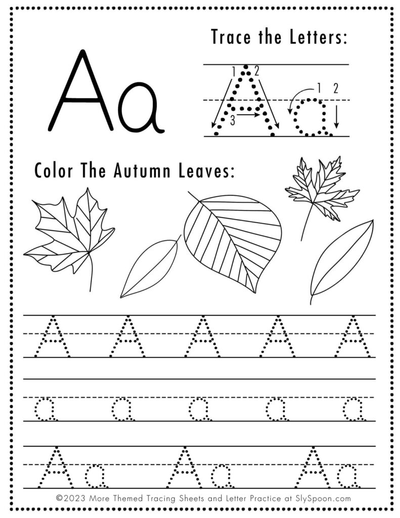 letter tracing worksheets free printable