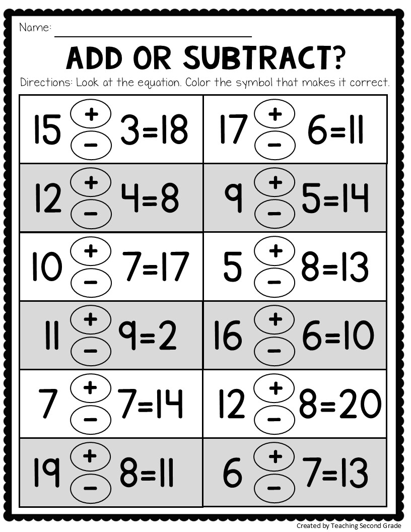 Addition And Subtraction Facts To 20 Worksheets Math Worksheets 1st 2nd Grade Teaching Ideas Made Easy Addition And Subtraction Facts To 20 Worksheets Math Worksheets 1st 2nd Grade Teaching Ideas Made Easy