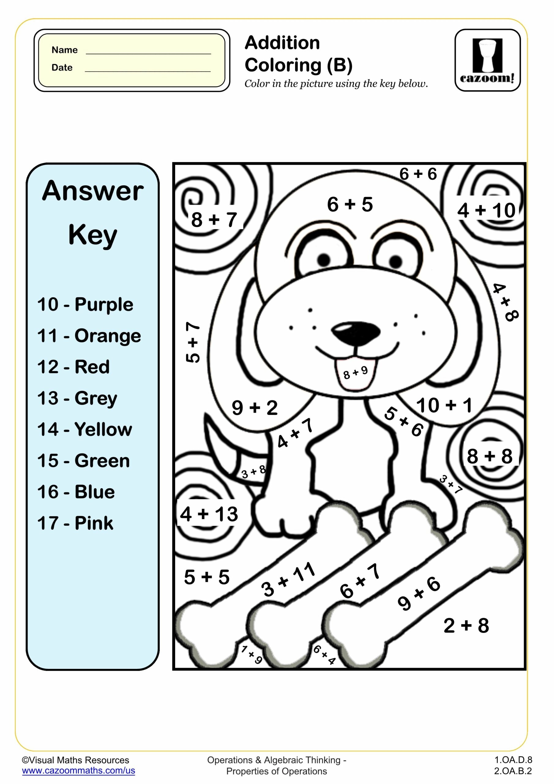 math coloring worksheets addition math coloring worksheets addition