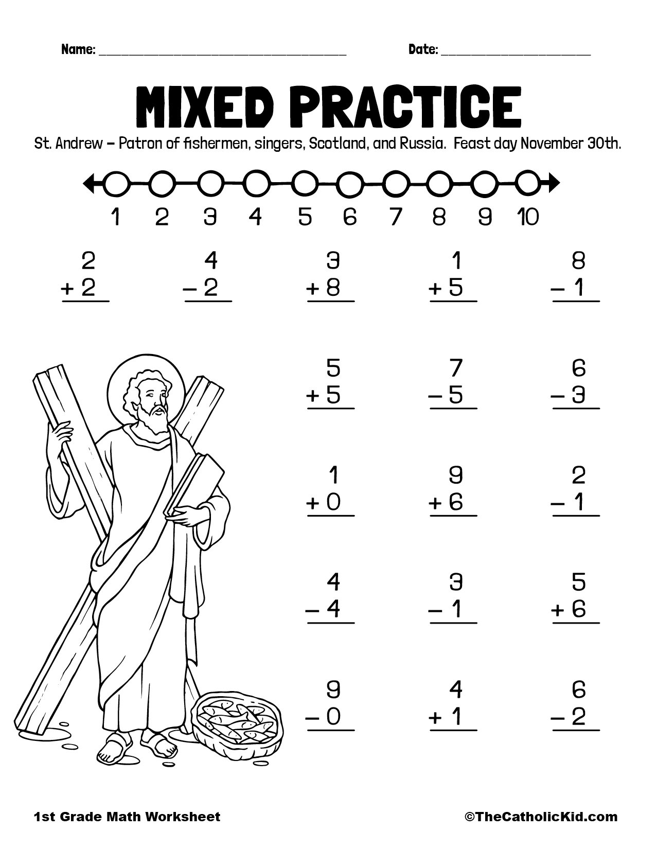addition and subtraction math worksheets