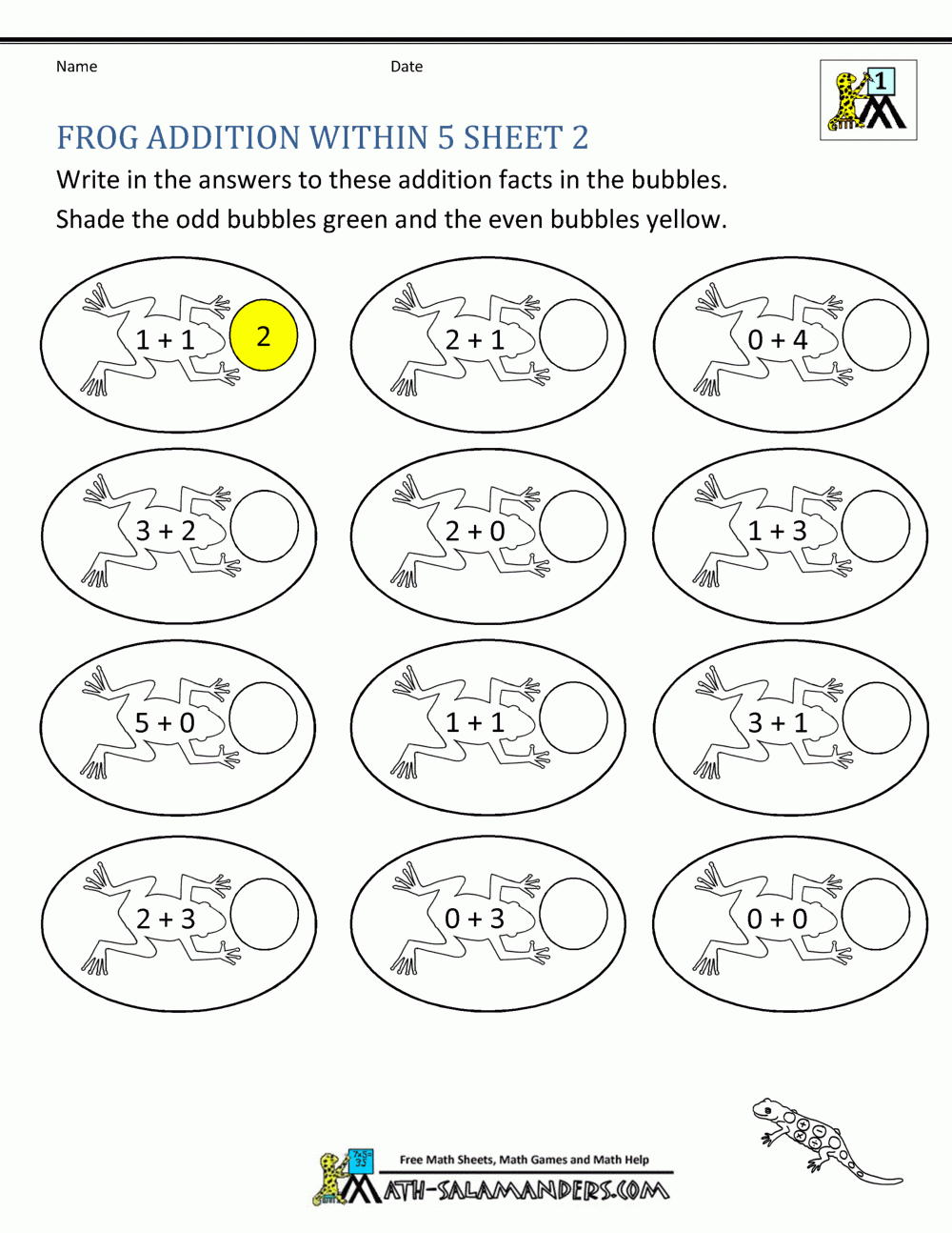 Addition Subtraction To 5 Worksheets For Kindergarten