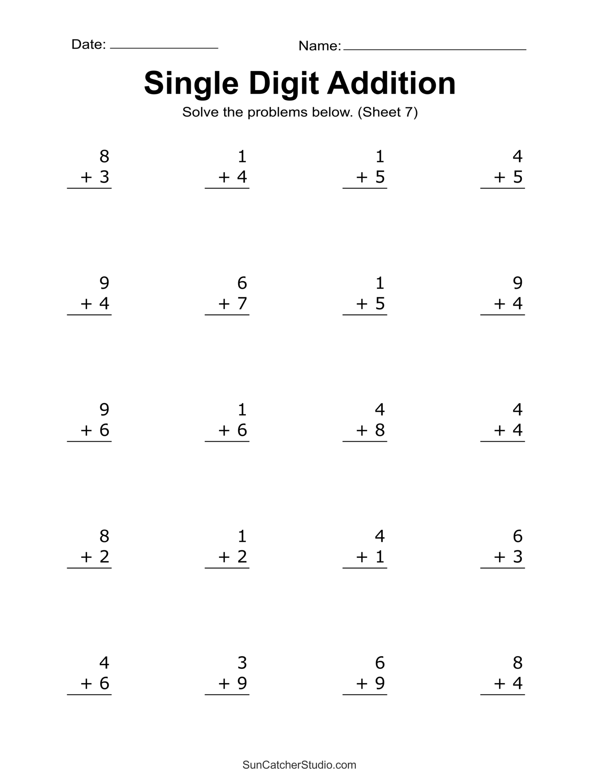 Addition Worksheets Free Printable Easy Math Problems Free Printables Lettering SVG Files Tools Apps Addition Worksheets Free Printable Easy Math Problems Free Printables Lettering SVG Files Tools Apps