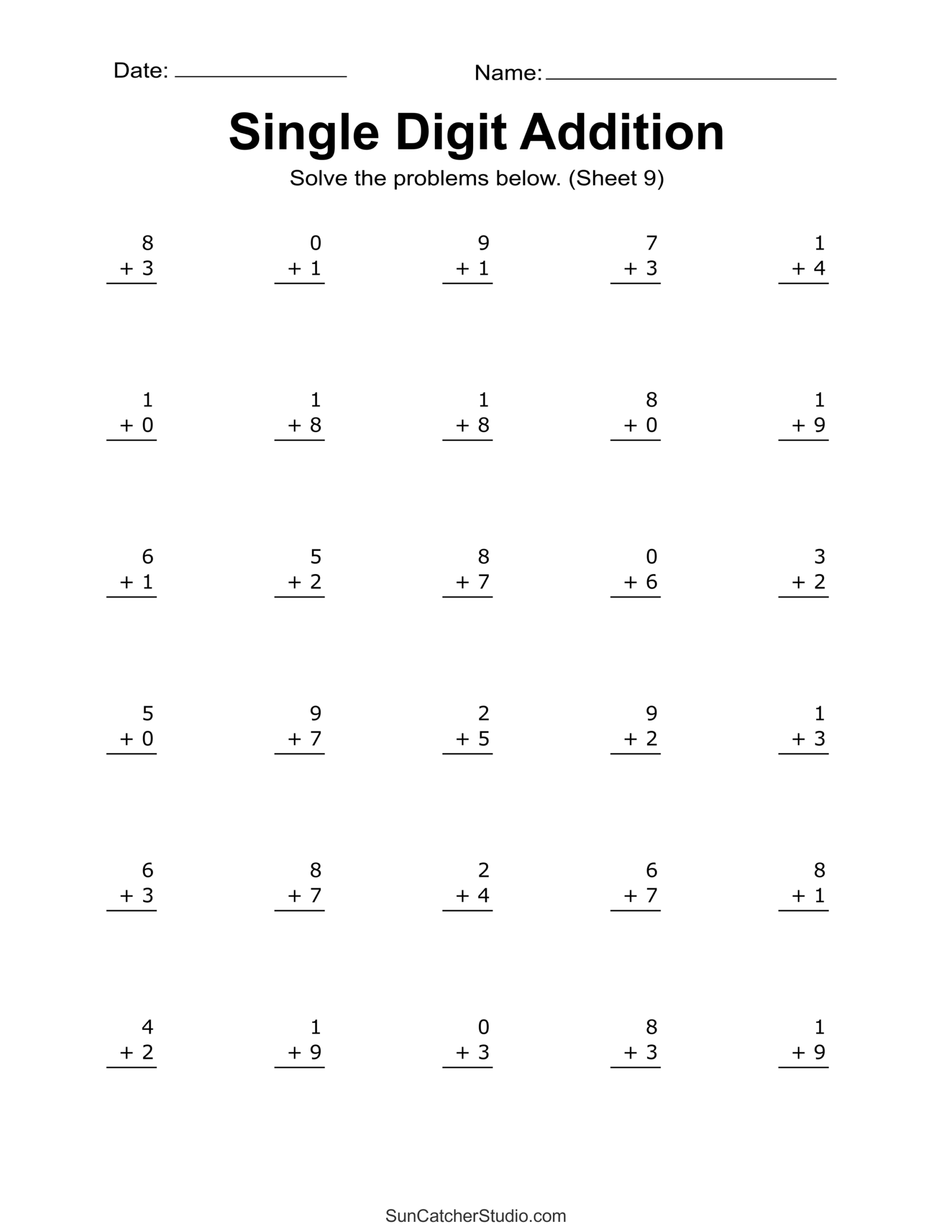 Addition Worksheets Free Printable Easy Math Problems Free Printables Lettering SVG Files Tools Apps