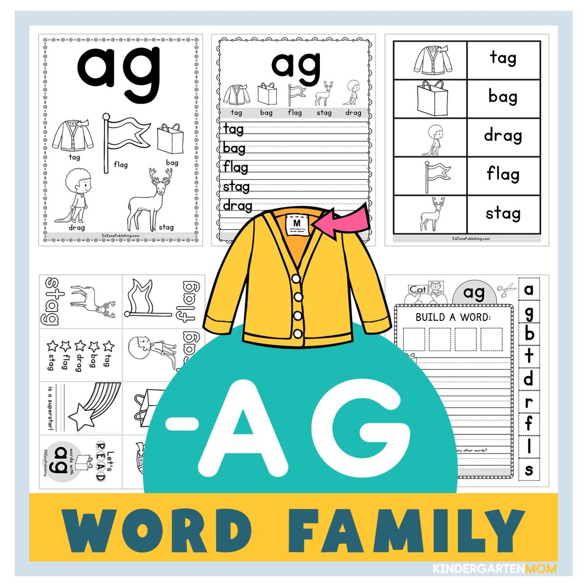 worksheets for word families for kindergarten