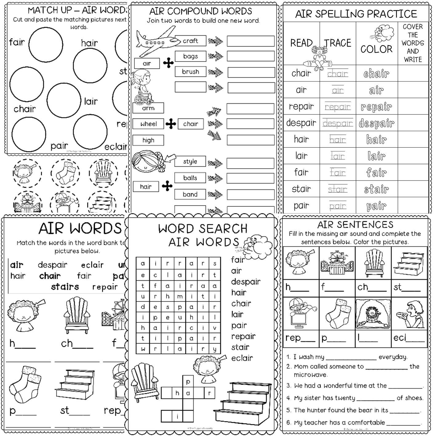 AIR Sound Worksheets Made By Teachers