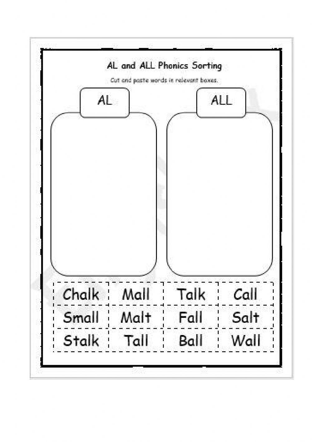 Al All Worksheet Worksheets Library