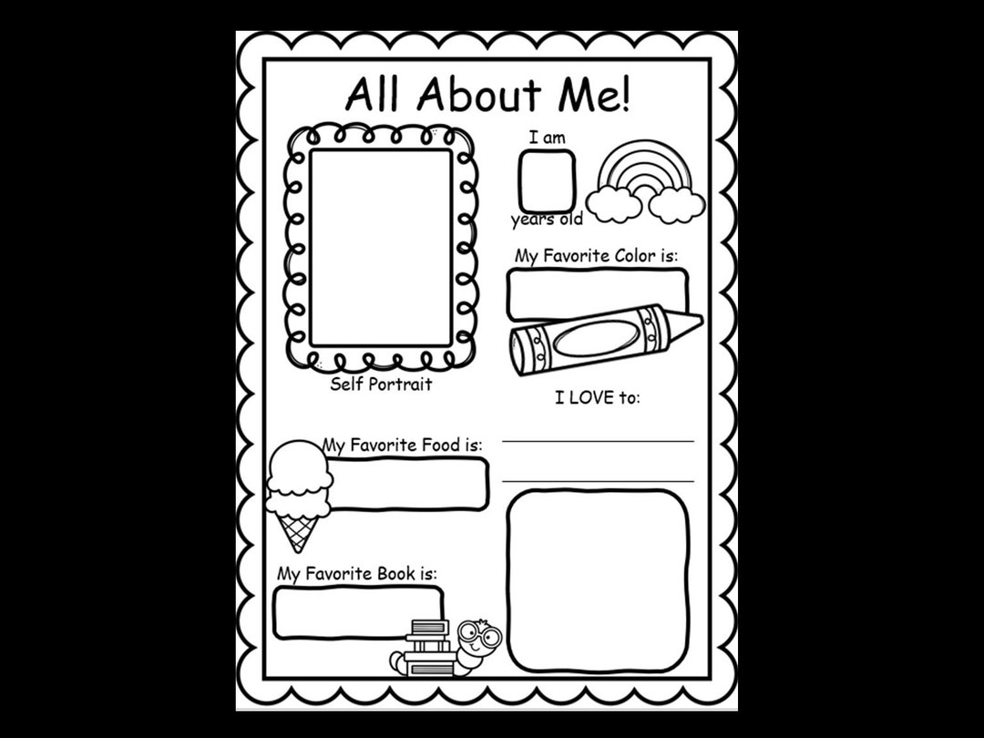 All About Me Worksheet Back To School Printable digital Download Etsy All About Me Worksheet Back To School Printable digital Download Etsy