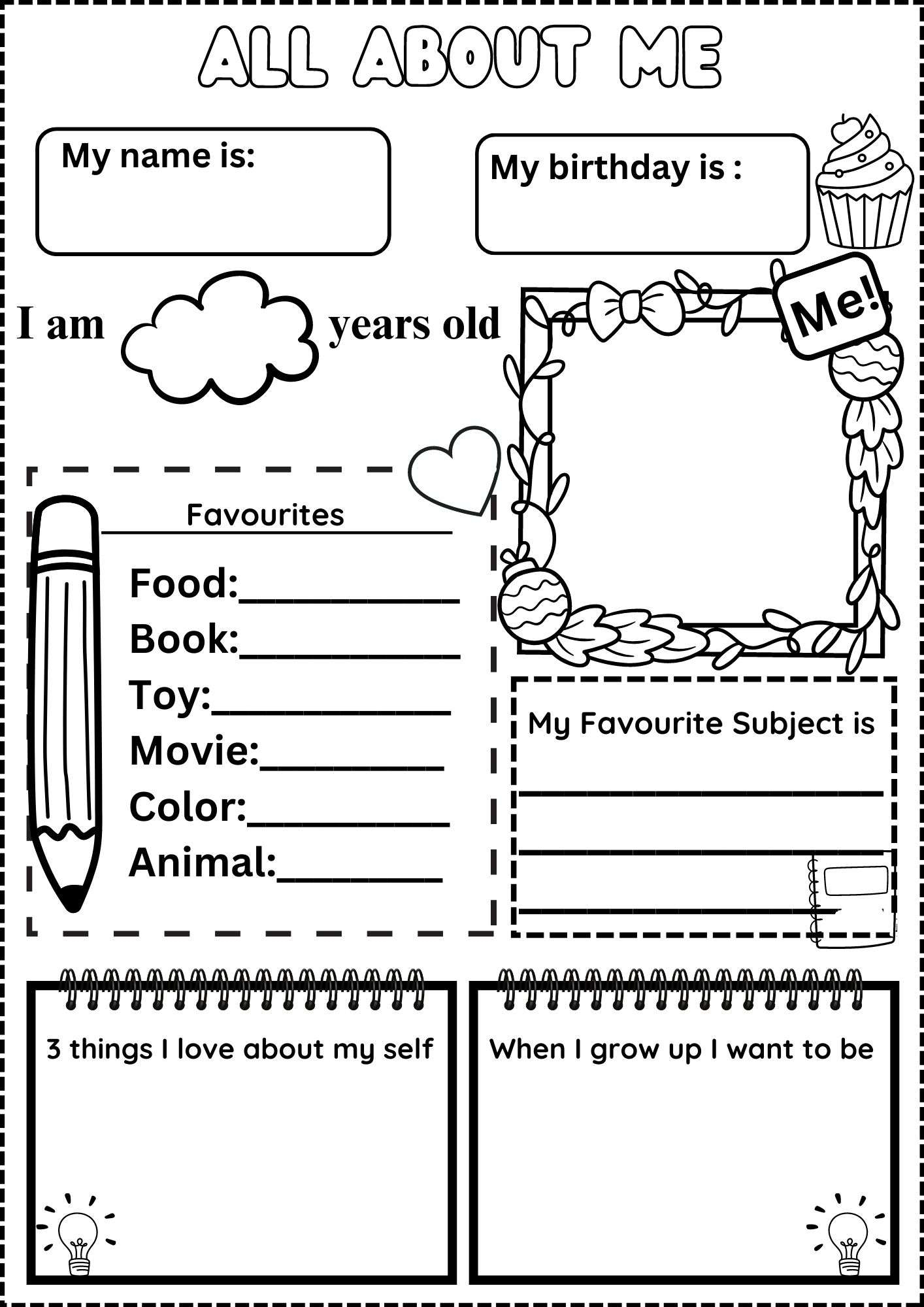 all about me worksheet kindergarten all about me worksheet kindergarten