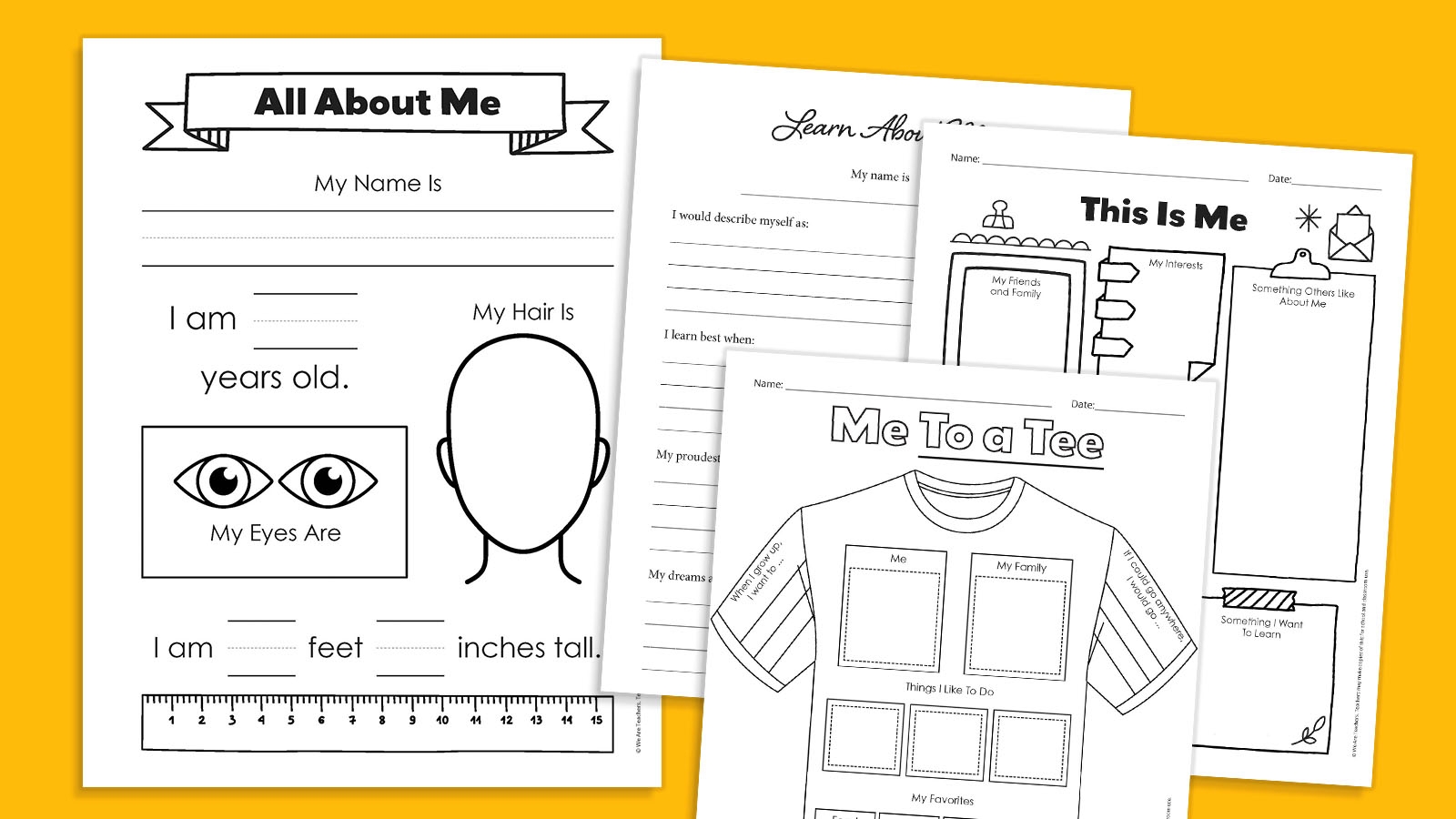 All About Me Worksheets 11 Free Options For All Grade Levels