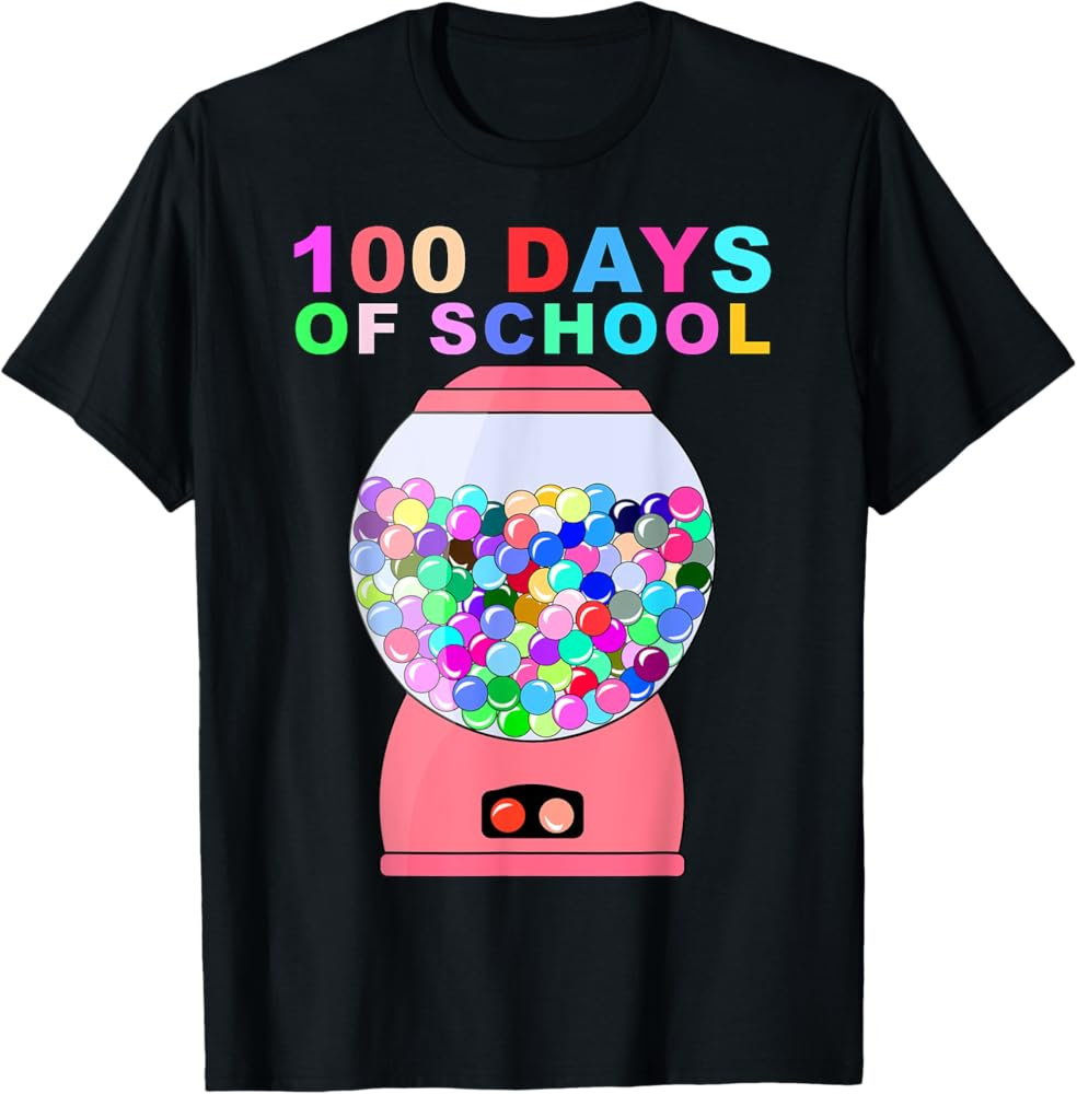 Amazon Funny 100 Days Of School Gumball Machine For Kids Teachers T Shirt Clothing Shoes Jewelry Amazon Funny 100 Days Of School Gumball Machine For Kids Teachers T Shirt Clothing Shoes Jewelry