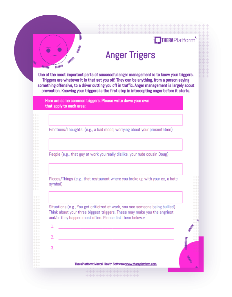 Anger Triggers Worksheet