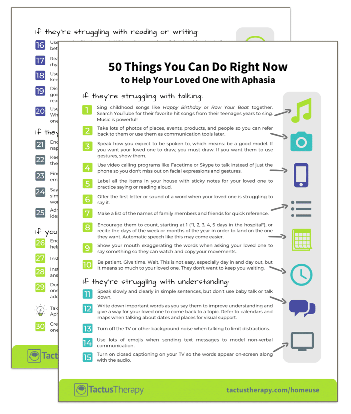 free aphasia worksheets printable