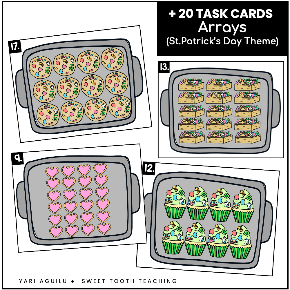 Array Task Cards Repeated Addition And Multiplication Array Task Cards Repeated Addition And Multiplication