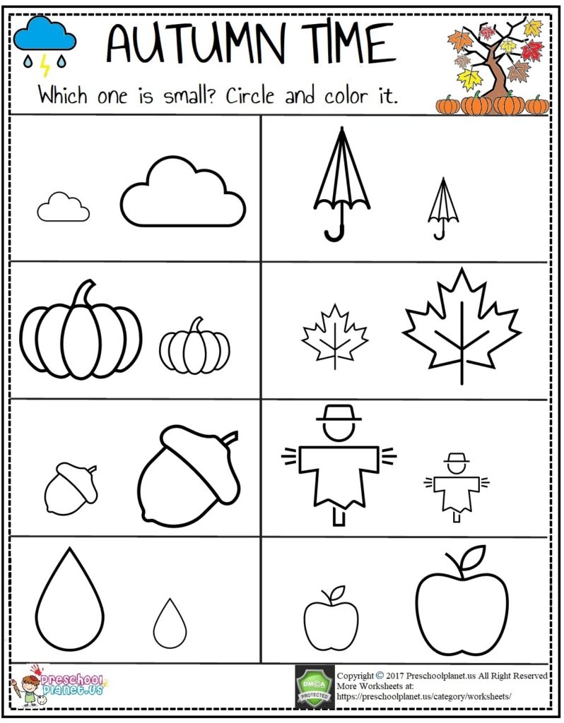 Autumn Worksheet For Kids Preschoolplanet Autumn Worksheet For Kids Preschoolplanet