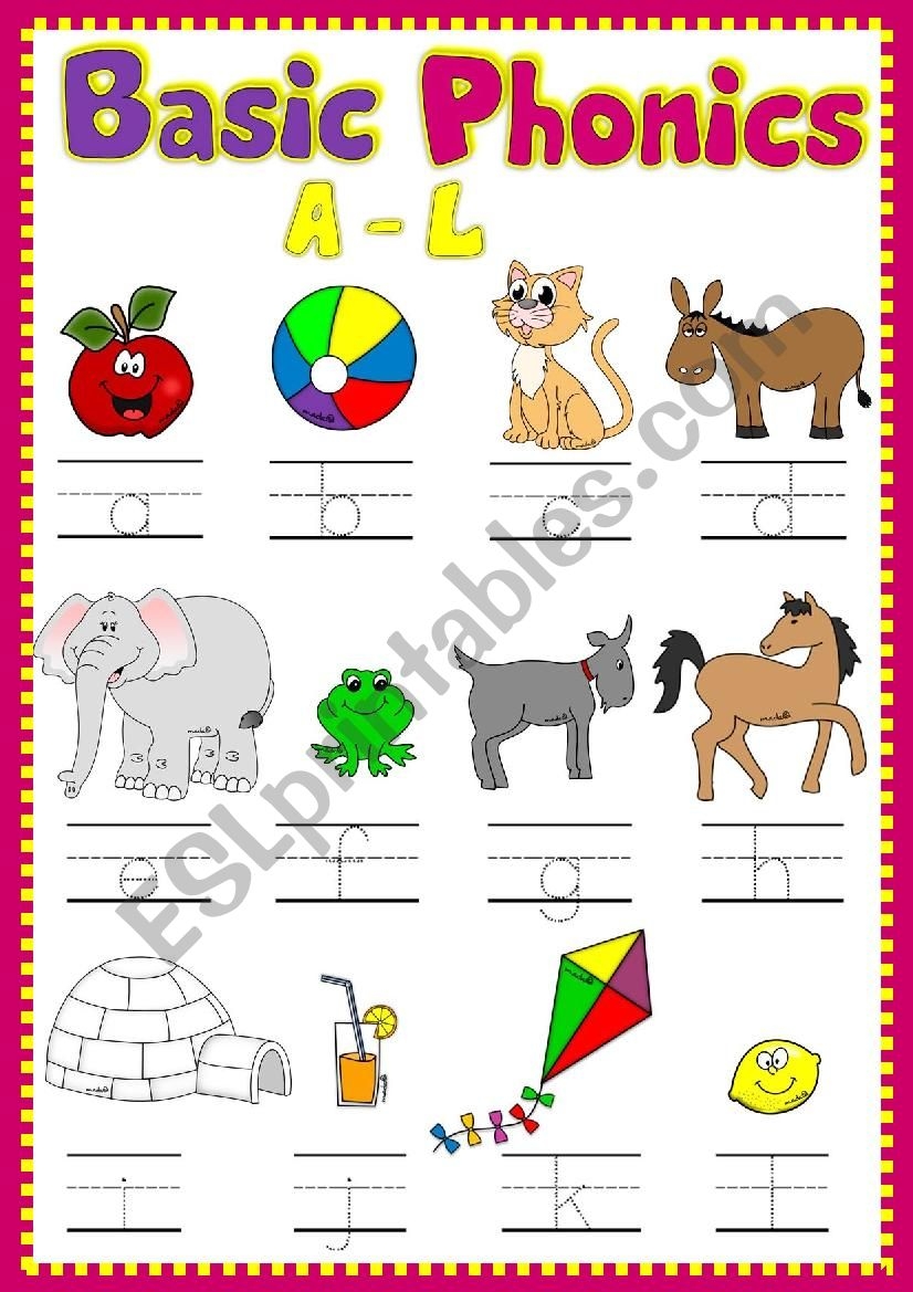 Basic Phonics A L ESL Worksheet By Mada 1
